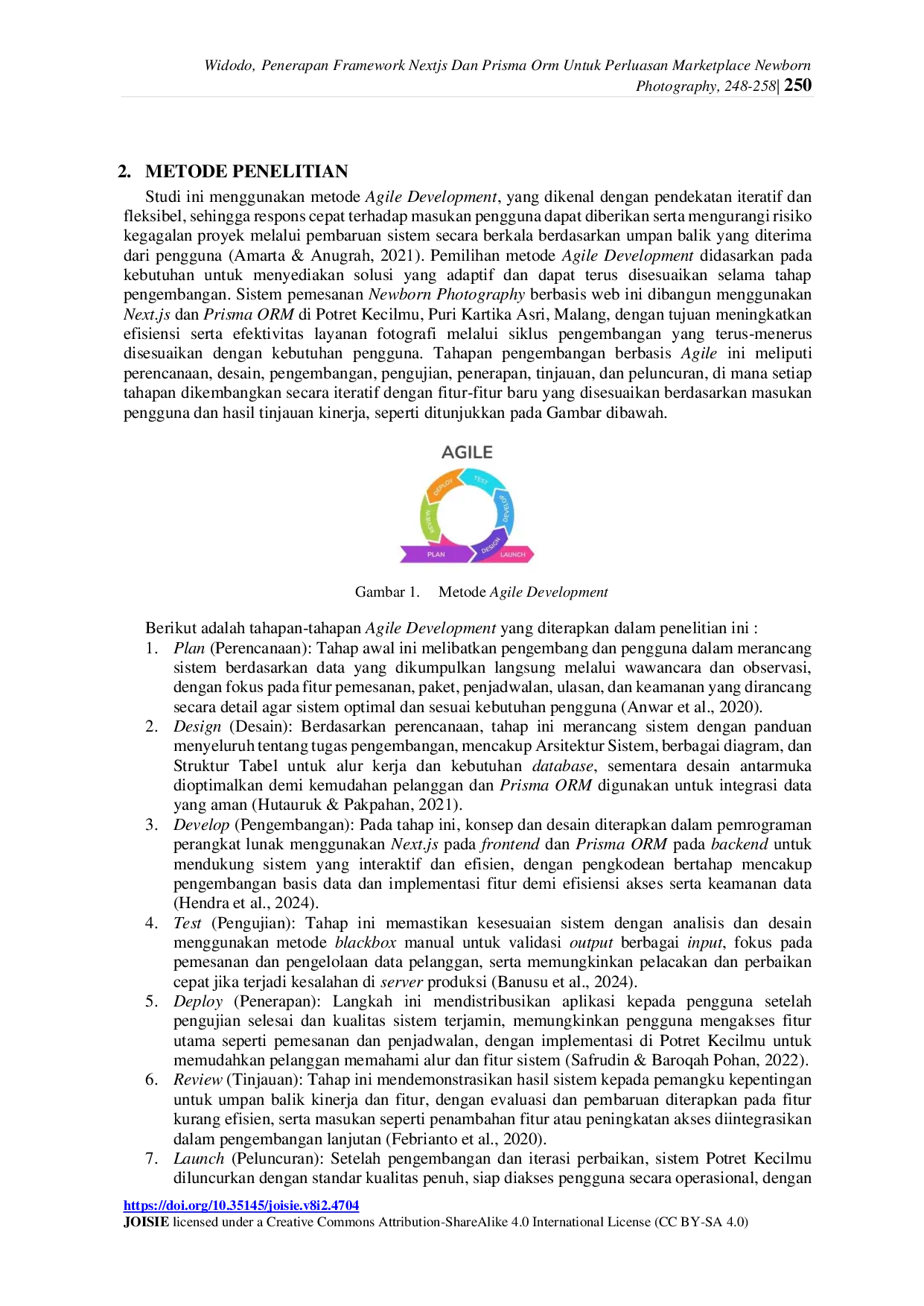 JURIS Penerapan Framework NextJS dan Prisma ORM untuk Perluasan Marketplace Newborn Photography