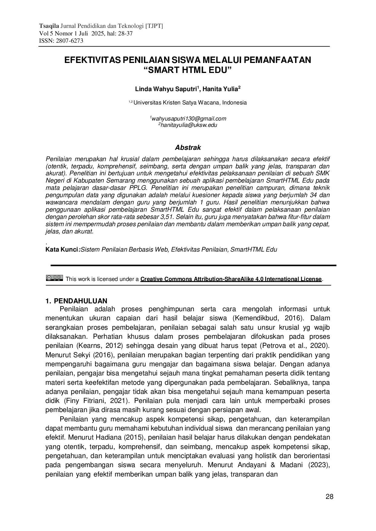 JURIS Efektivitas Penilaian Siswa Melalui Web Smart HTML Edu