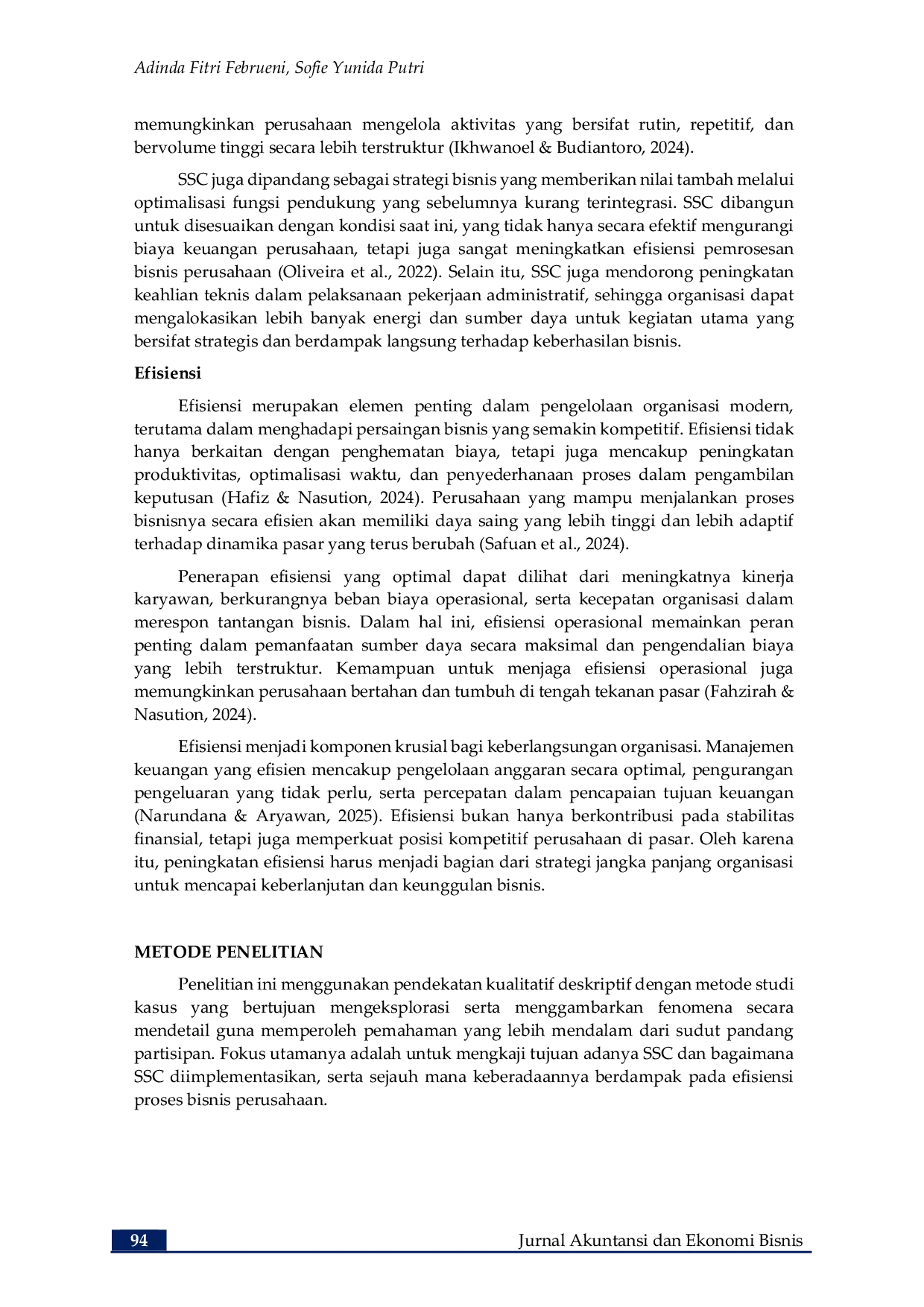 JURIS Peran Shared Service Center Dalam Meningkatkan Efisiensi Pada Salah Satu Perusahaan BUMN