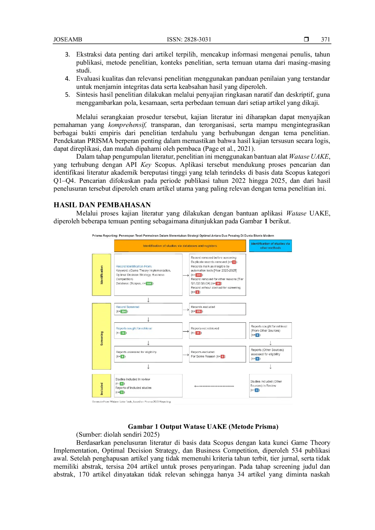 JURIS Penerapan Teori Permainan dalam Menentukan Strategi Optimal antara Dua Pesaing di Dunia Bisnis Modern