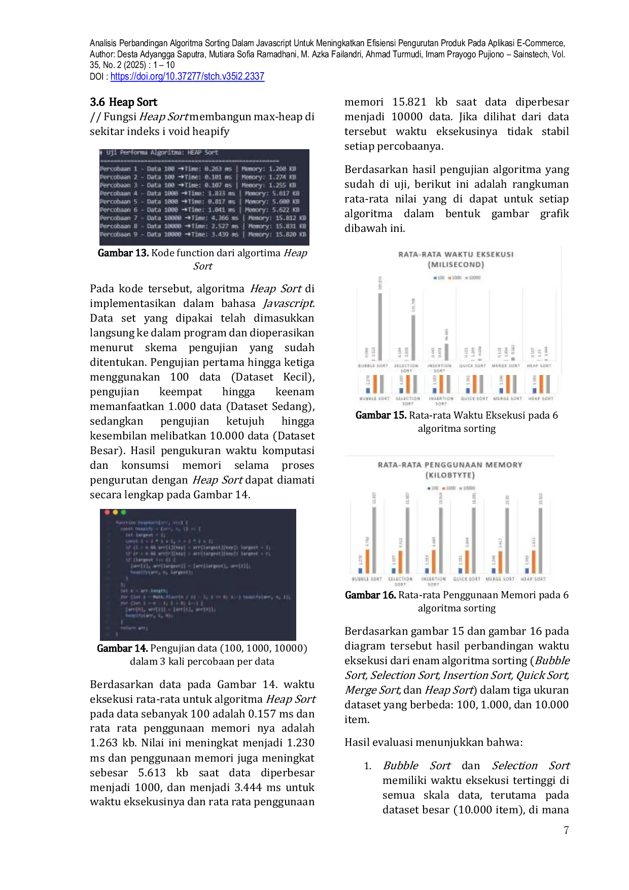 JURIS Analisis Perbandingan Algoritma Sorting Dalam Javascript Untuk Meningkatkan Efisiensi Pengurutan Produk Pada Aplikasi E Commerce