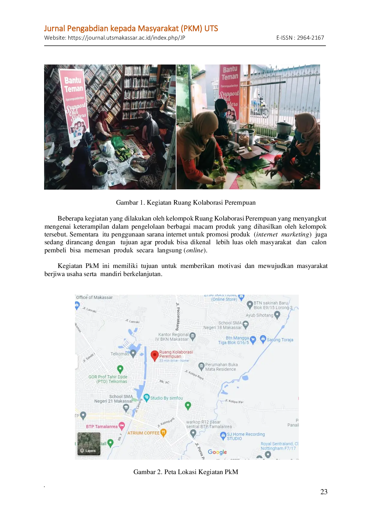 JURIS Pengolahan Limbah Tortilla dalam Upaya Pemberdayaan Ruang Kolaborasi Perempuan Kota Makassar