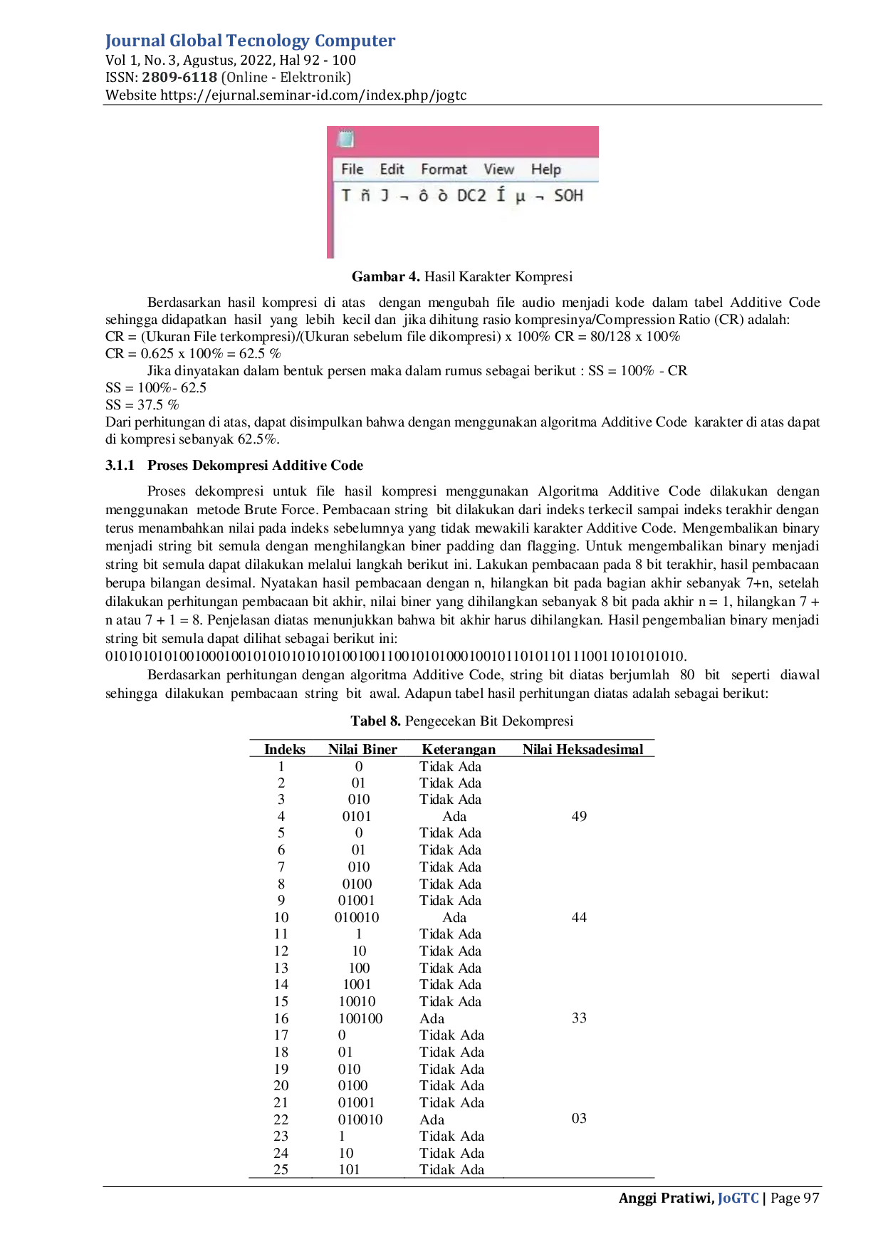JURIS Perancangan Aplikasi Kompresi File Audio Dengan Menerapkan Algoritma Additive Code