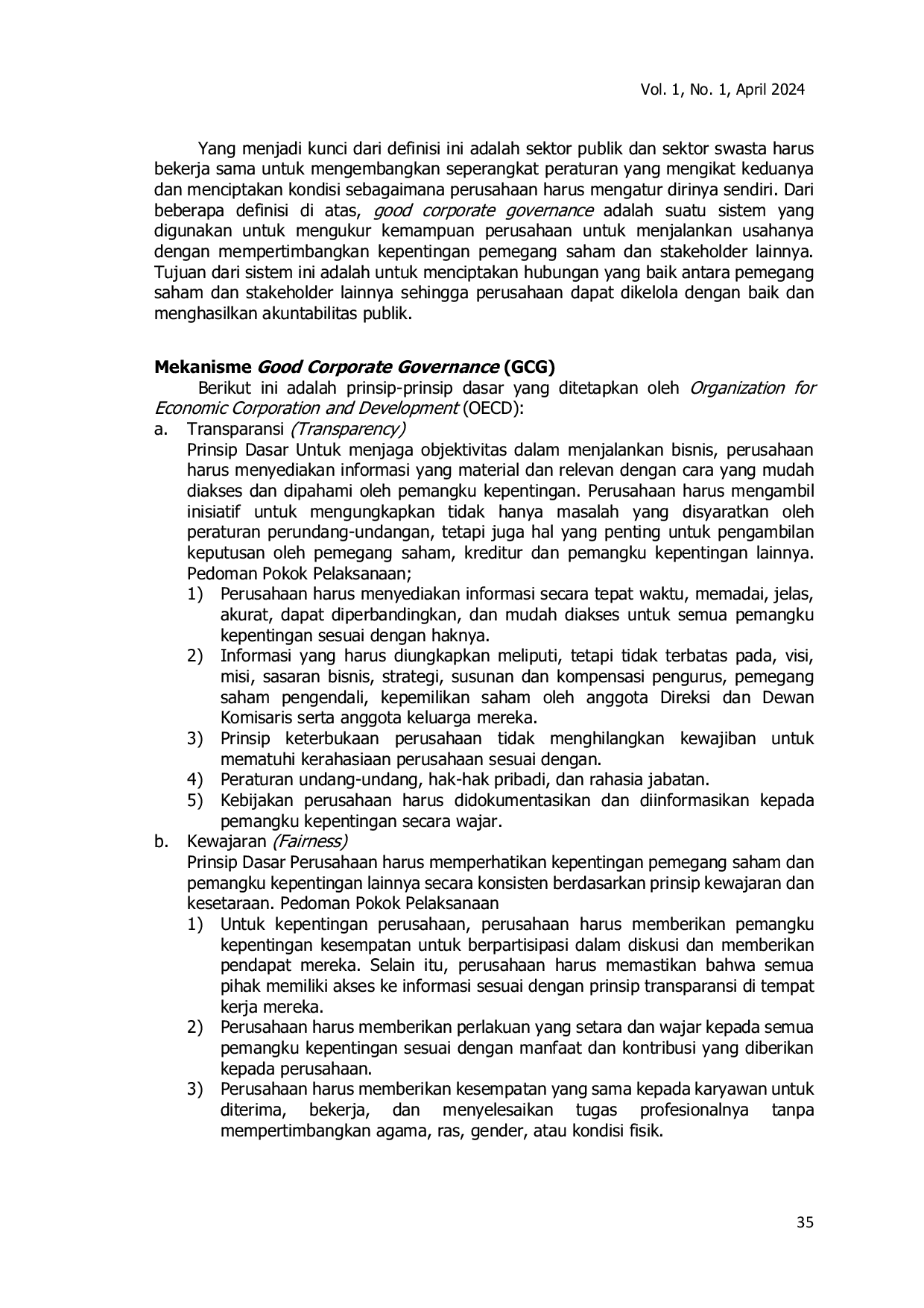 JURIS Penerapan Good Corporate Governance Pada Bank BCA Cabang Merauke