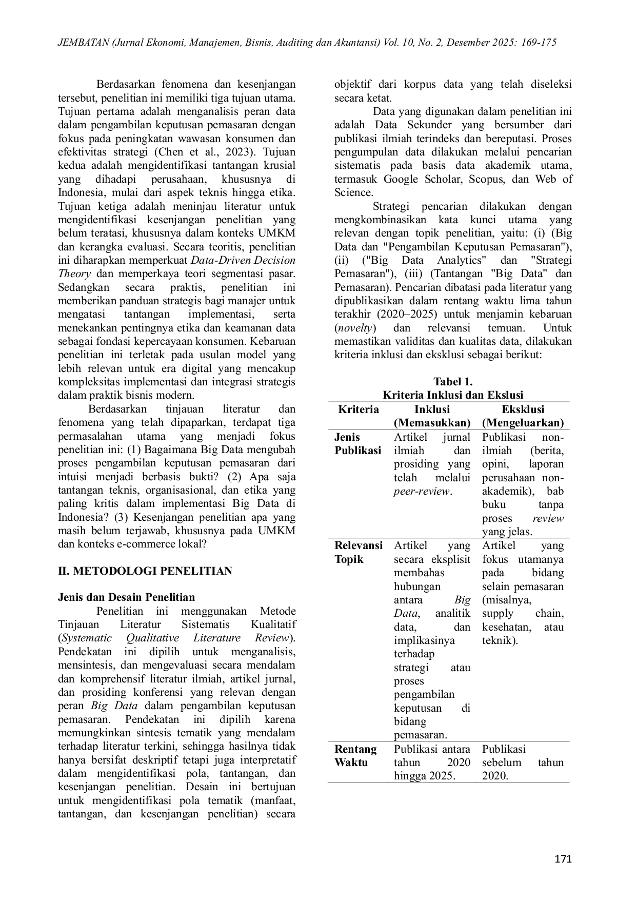 JURIS Peran Big Data dalam Pengambilan Keputusan Pemasaran