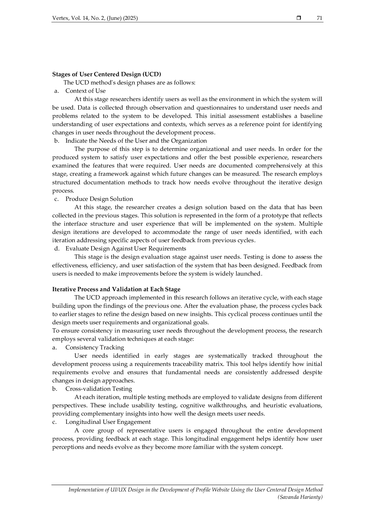 JURIS Implementation of UI UX Design in the Development of Profile Website Using the User Centered Design Method