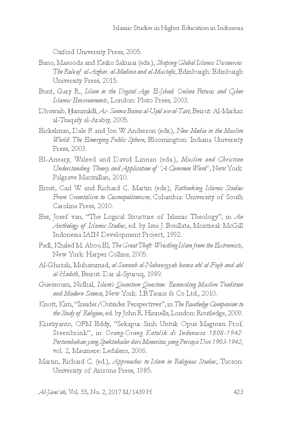 juris Islamic Studies in Higher Education in Indonesia Challenges Impact and Prospects for the World Community