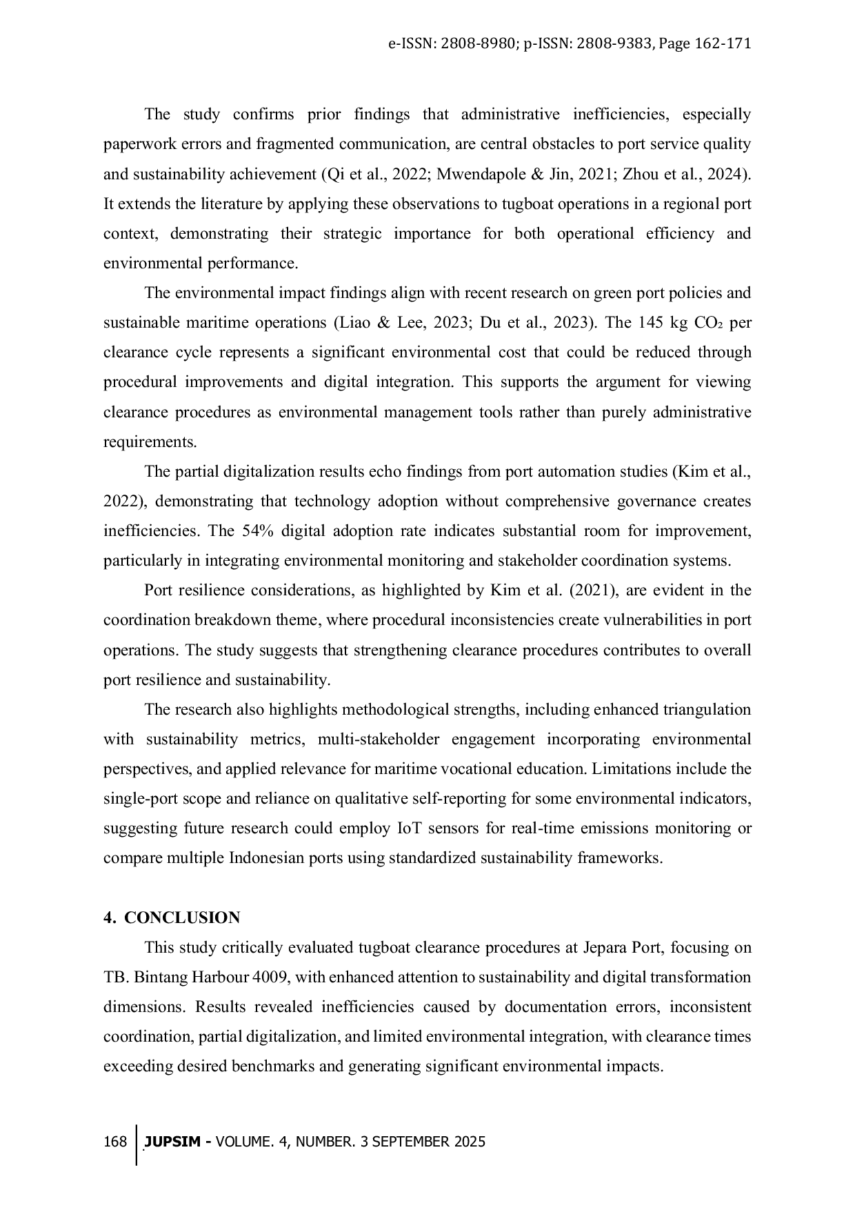 JURIS Standard Operating Procedures for Tugboat Clearance and Service Enhancement at Jepara Port