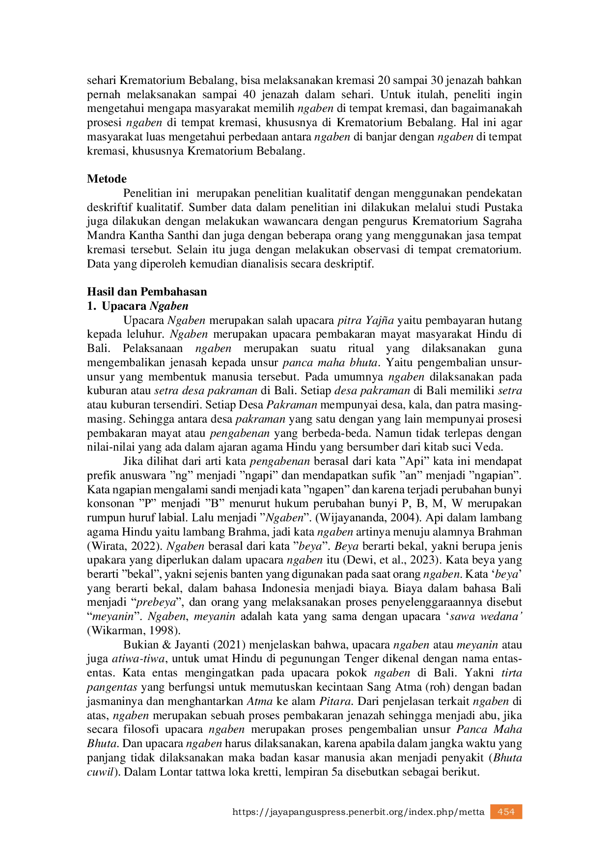 JURIS Ngaben Di Krematorium Sagraha Mandra Kantha Santhi Sebagai Sebuah Solusi