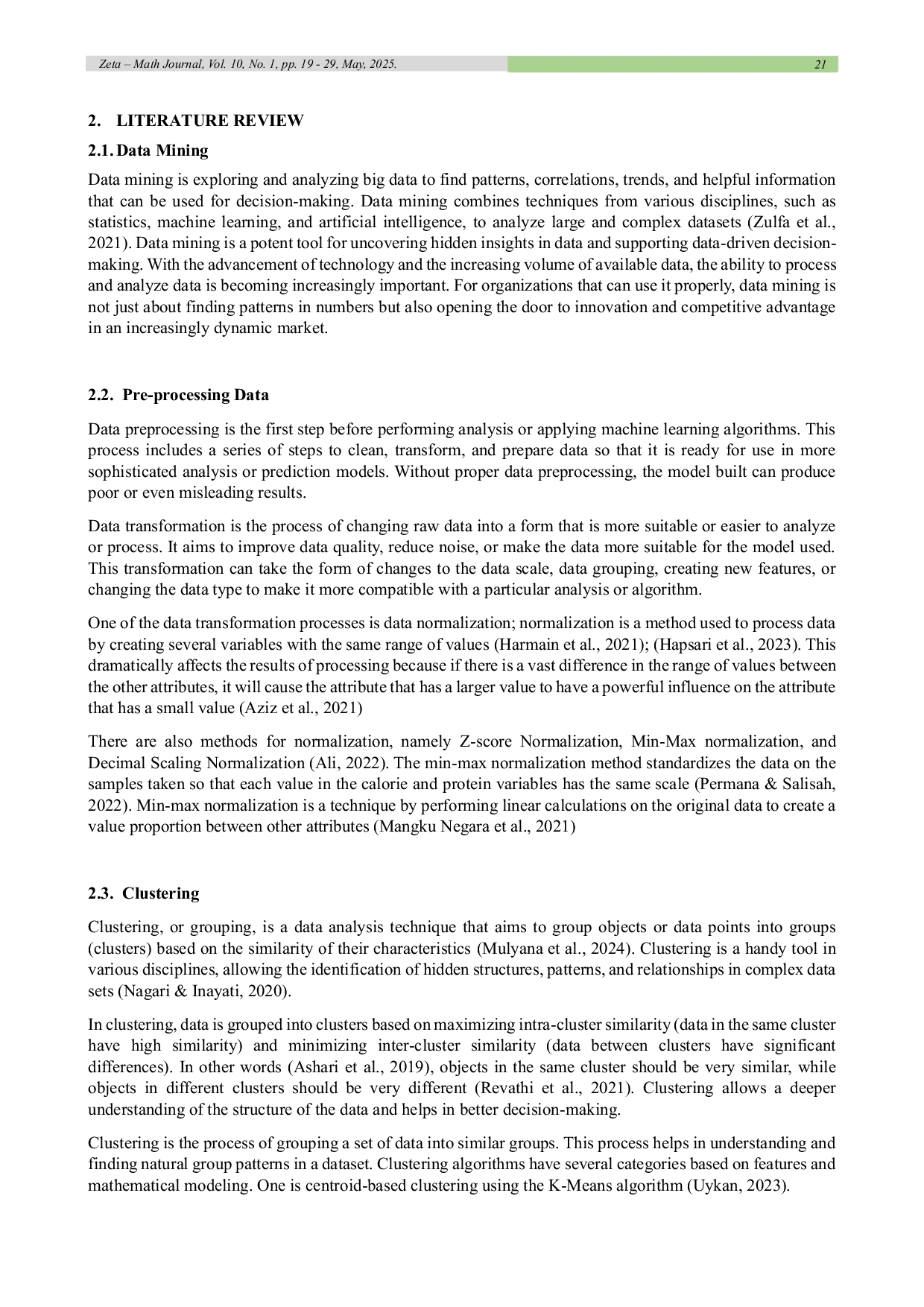 JURIS Implementation of the K Means Method for Beverage Clustering Based on Calorie and Protein