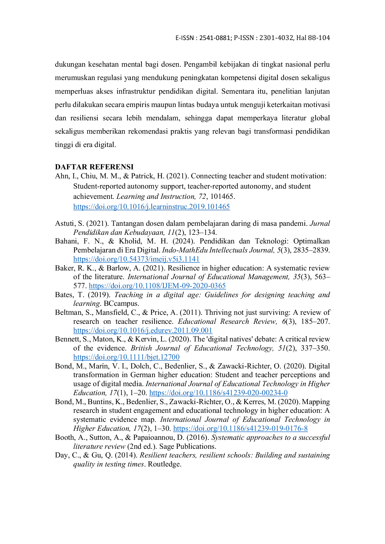 JURIS Motivasi dan Ketahanan Dosen dalam Pembelajaran Digital di Pendidikan Tinggi Suatu Kajian Literatur Sistematis