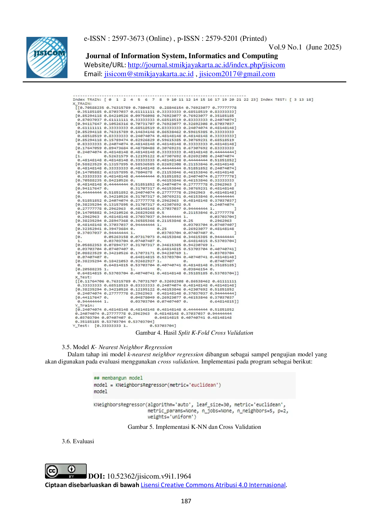 JURIS K NEAREST NEIGHBOR REGRESSION UNTUK PREDIKSI PENJUALAN DONUT