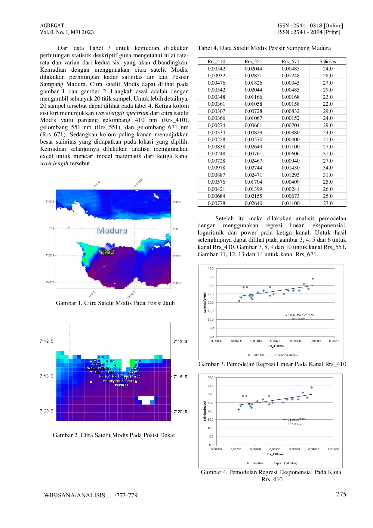 JURIS Analisis Konsentrasi Salinitas di Pesisir Pantai Sampang Madura Berbasis Nilai Kesalahan Baku dan Simpangan Baku