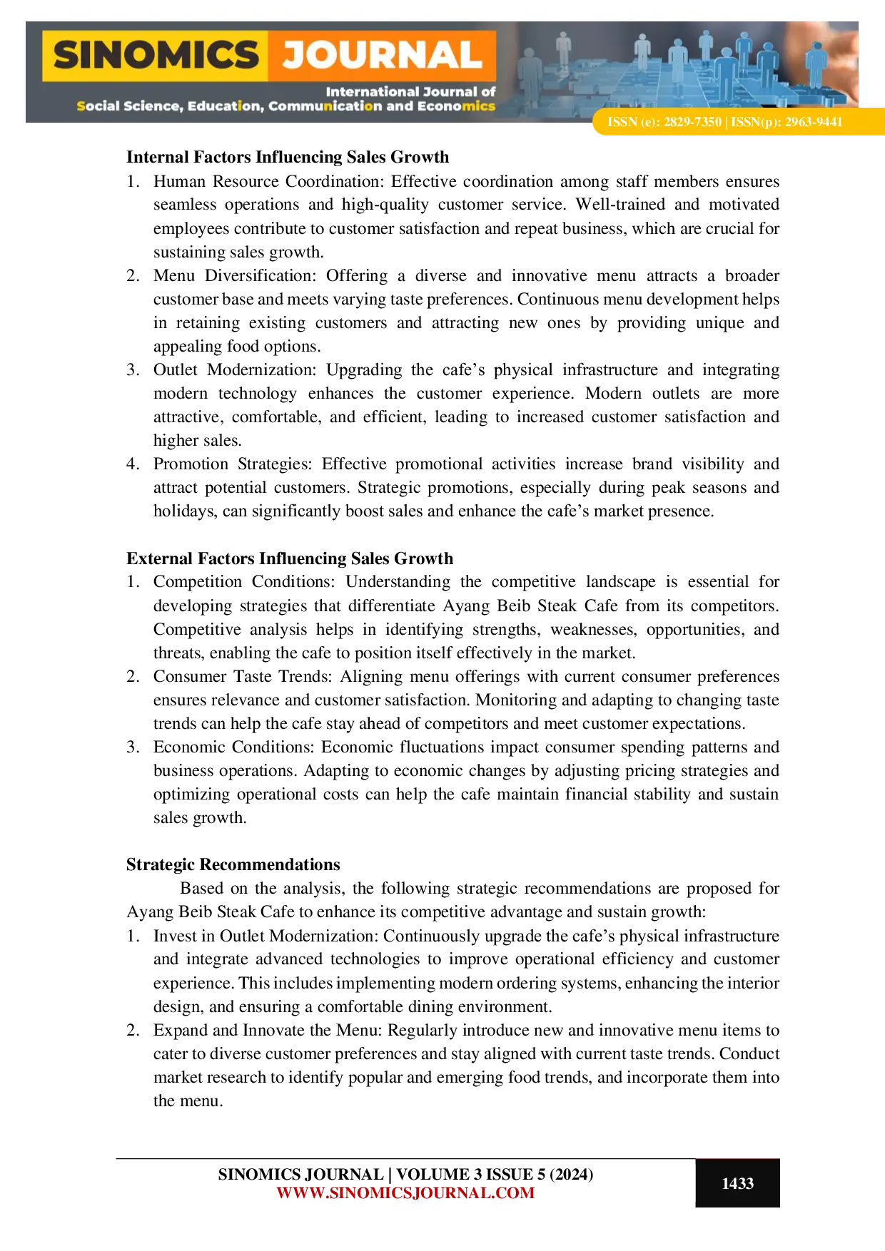 JURIS Analysis of Business Strategy of Ayang Beib Steak Cafe in Facing Market Competition During the Covid 19 Pandemic