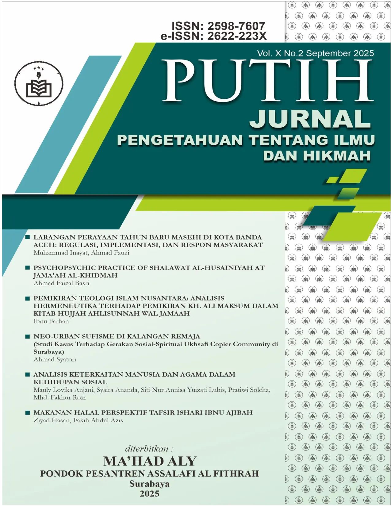 JURIS Psychopsychic Practice of Shalawat Al Husainiyah at Jama ah Al Khidmah