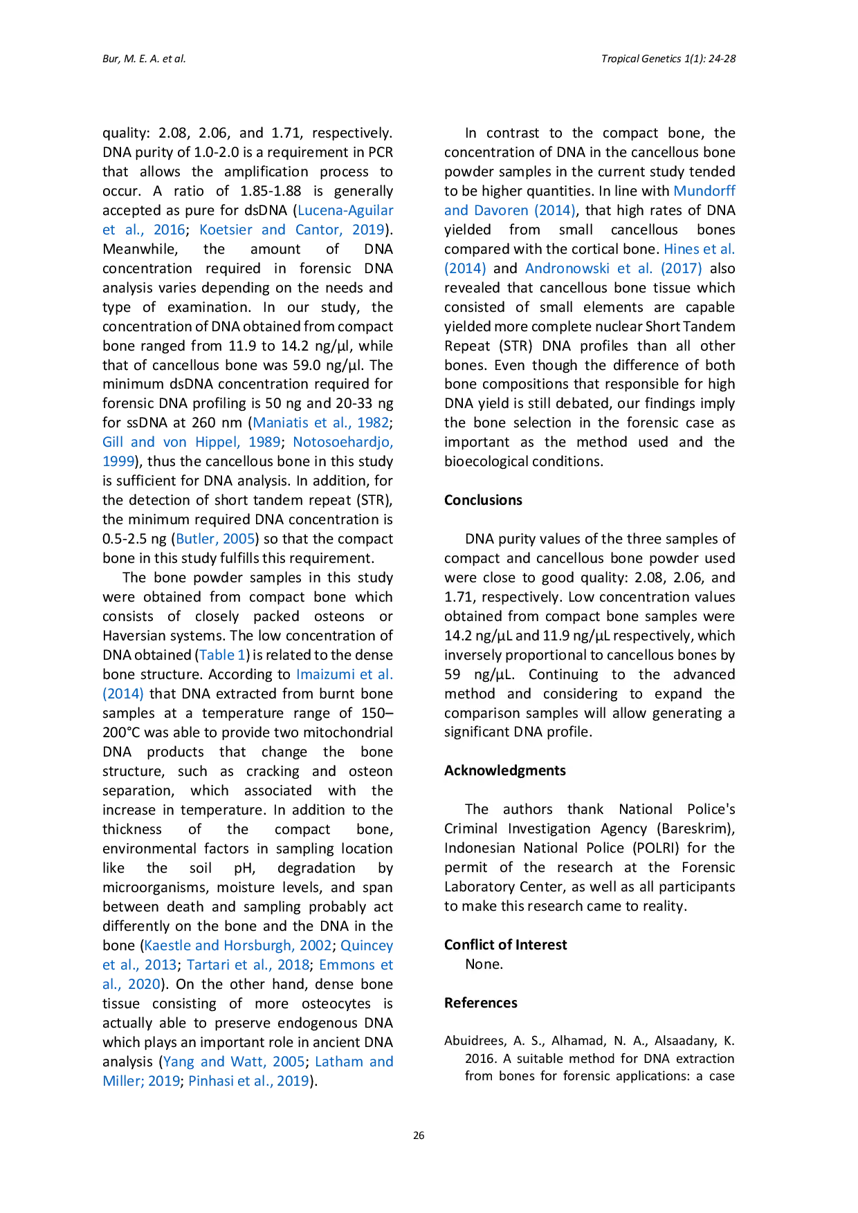 JURIS Extraction of DNA on human bone powder