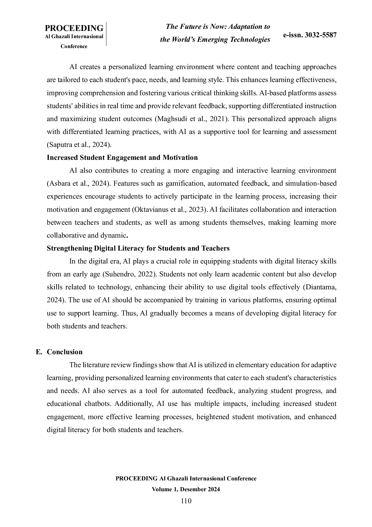 JURIS Analysis of the Application and Impact of Artificial Intelligence in Elementary School Learning A Literature Review