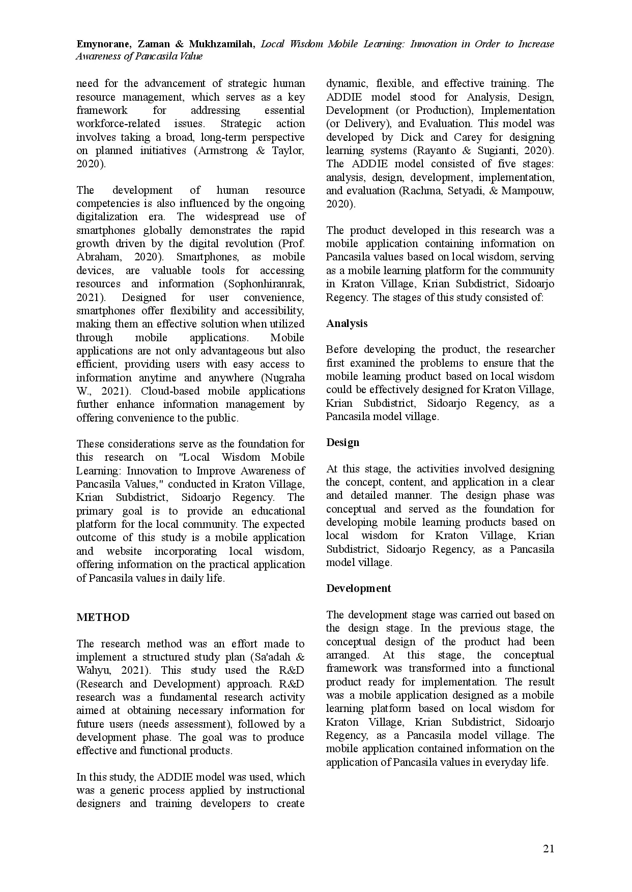 juris Local Wisdom Mobile Learning Innovation in Order to Increase Awareness of Pancasila Value