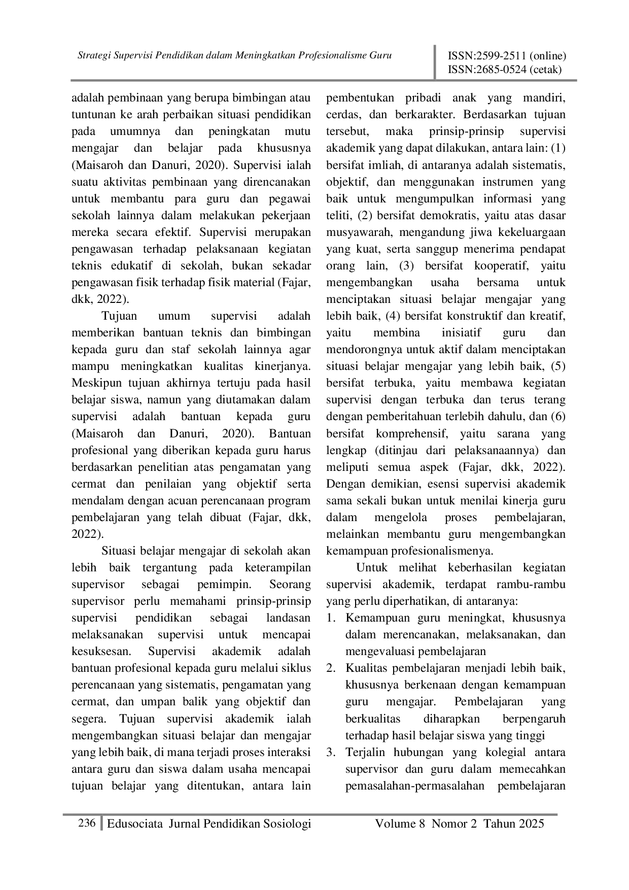 JURIS Strategi Supervisi Pendidikan dalam Meningkatkan Profesionalisme Guru