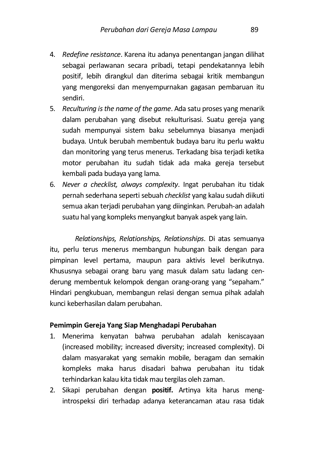 juris Perubahan Dari Gereja Masa Lampau Menjadi Gereja Masa Depan Tanpa Menimbulkan Perpecahan