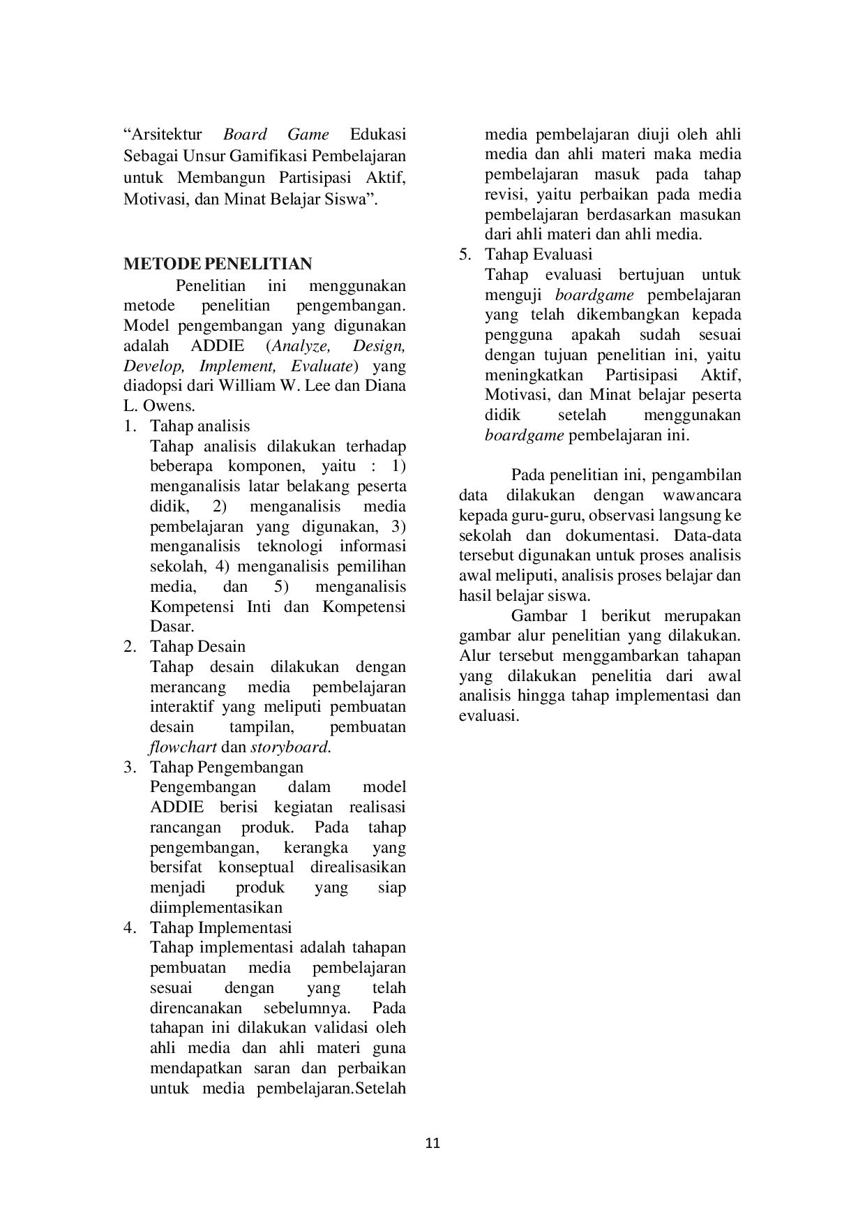 JURIS Arsitektur Boardgame Edukasi Sebagai Unsur Gamifikasi Pembelajaran untuk Membangun Partisipasi Aktif Motivasi dan Minat Belajar Siswa