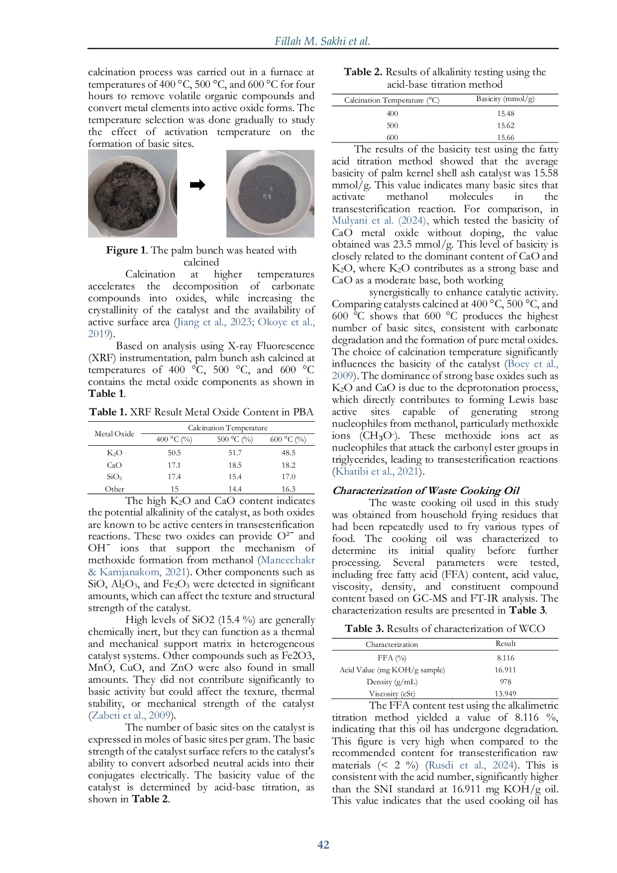 JURIS Optimization of Palm Bunch Ash Based Catalysts for Transesterification of Waste Cooking Oil into Biodiesel