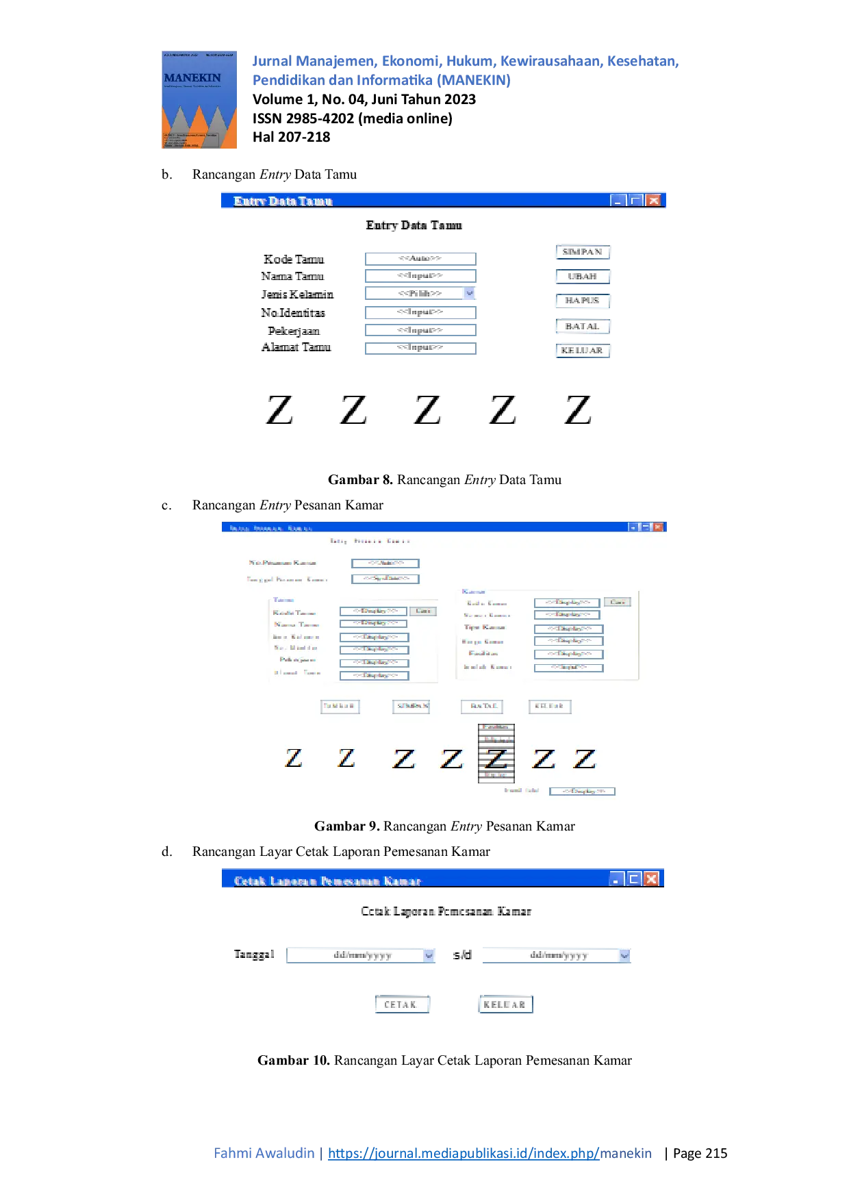 JURIS Analisa Dan Perancangan Sistem Informasi Reservasi Kamar Hotel Menggunakan Model View Controller MVC Pada Aplikasi Web