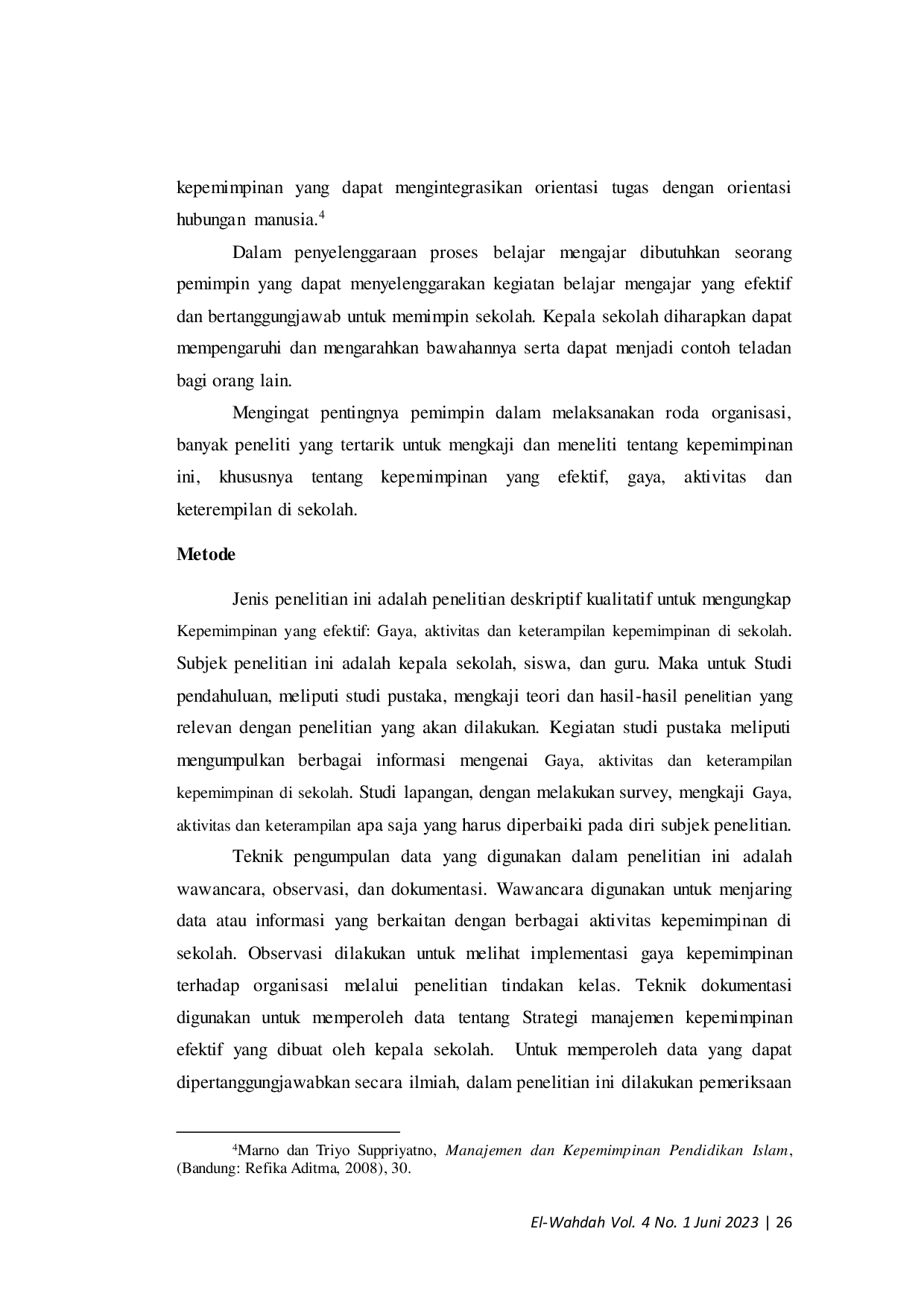 JURIS Kepemimpinan yang Efektif Gaya Aktivitas dan Keterampilan di Sekolah