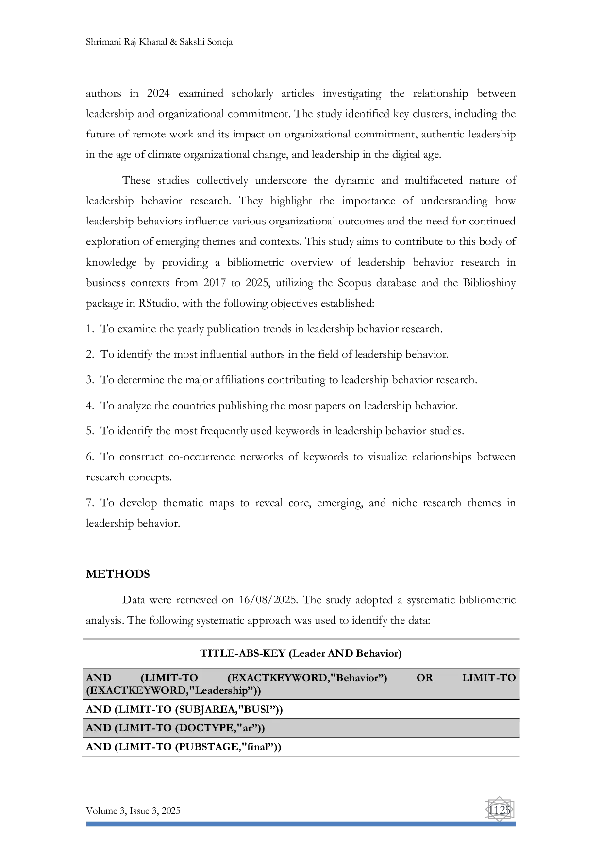 JURIS Measuring Leadership Behavior in Scientific Publication Trends A Bibliometric Analysis Using Biblioshiny