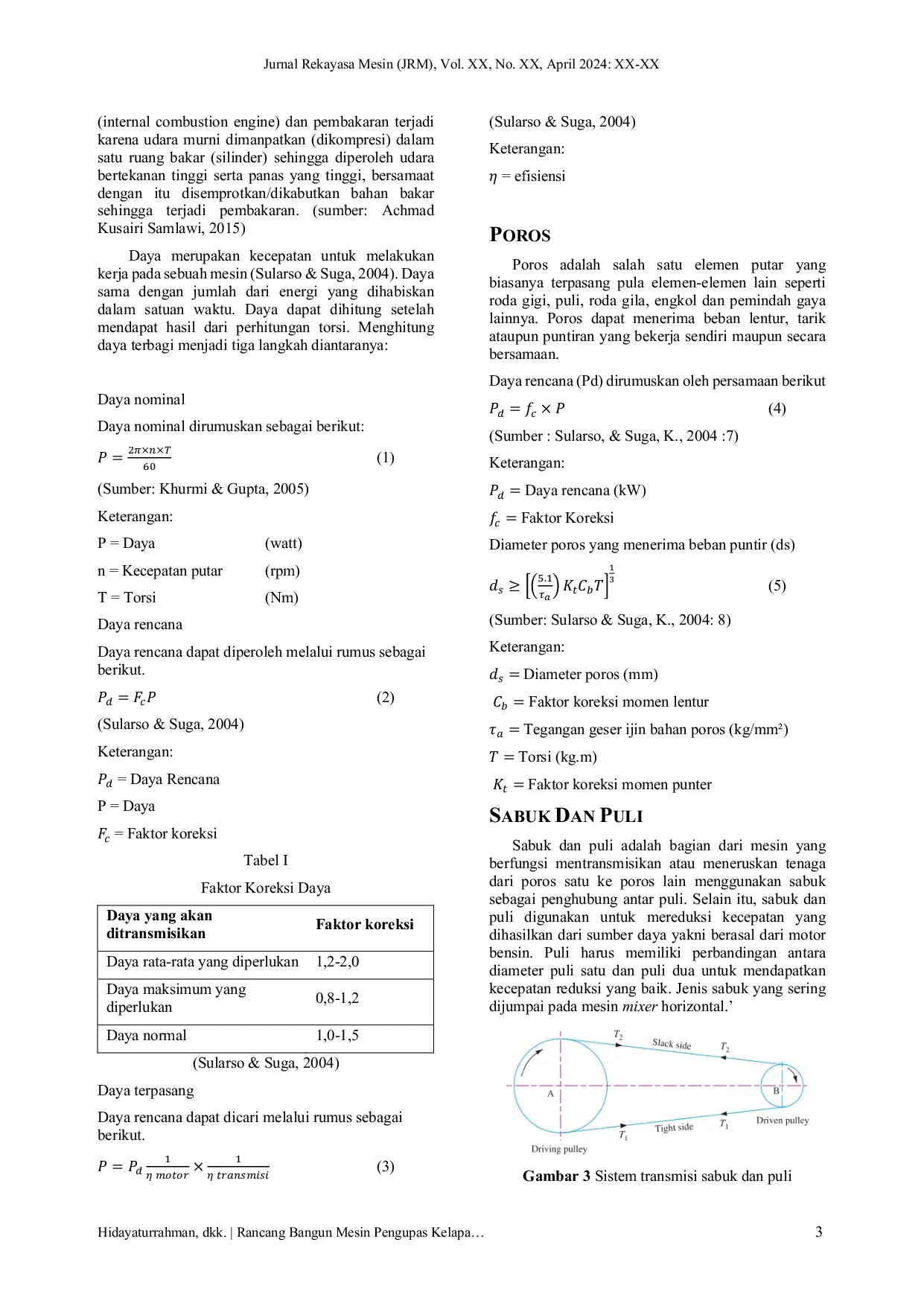 JURIS Rancang Bangun Mesin Semi Otomatis pada Alat Pengupas Serabut Kelapa Tua