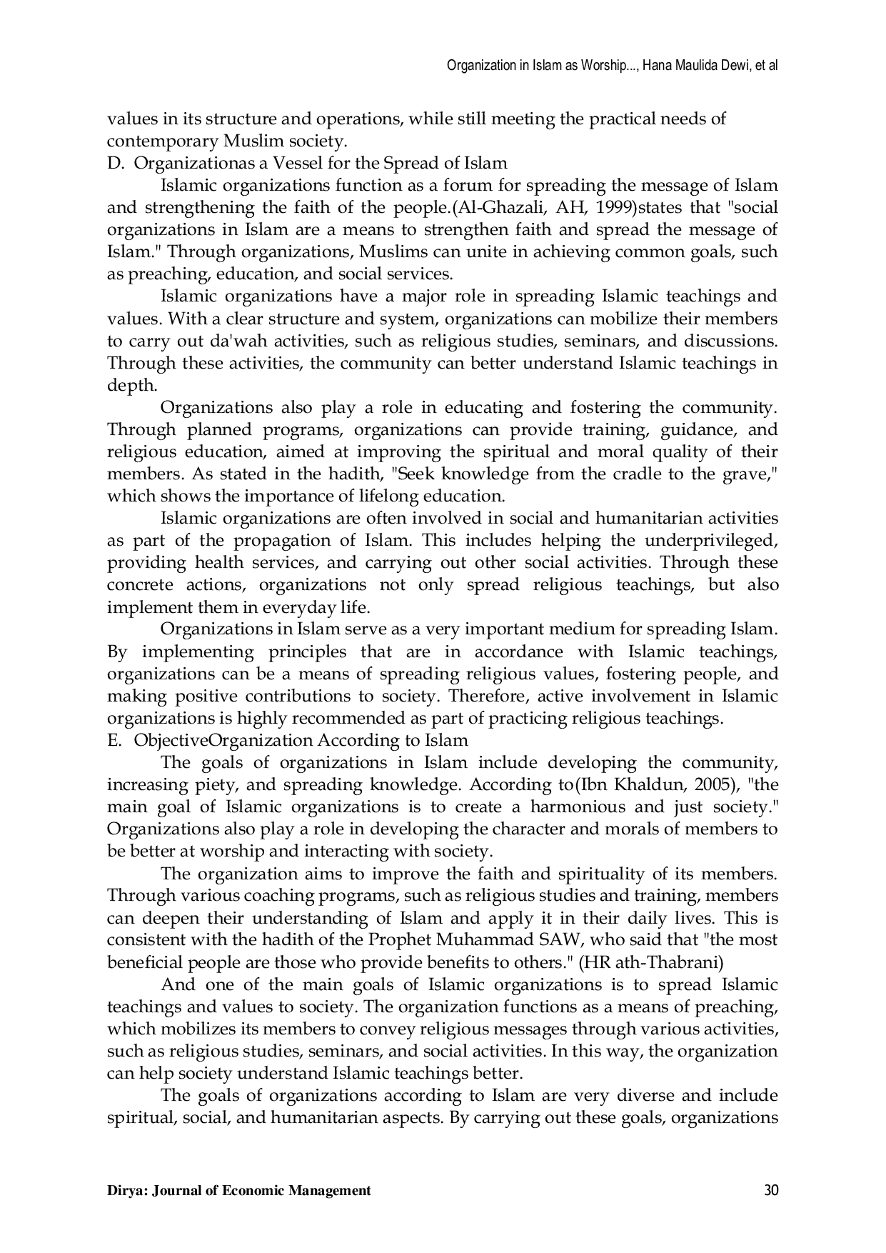 JURIS Organization In Islam As Worship