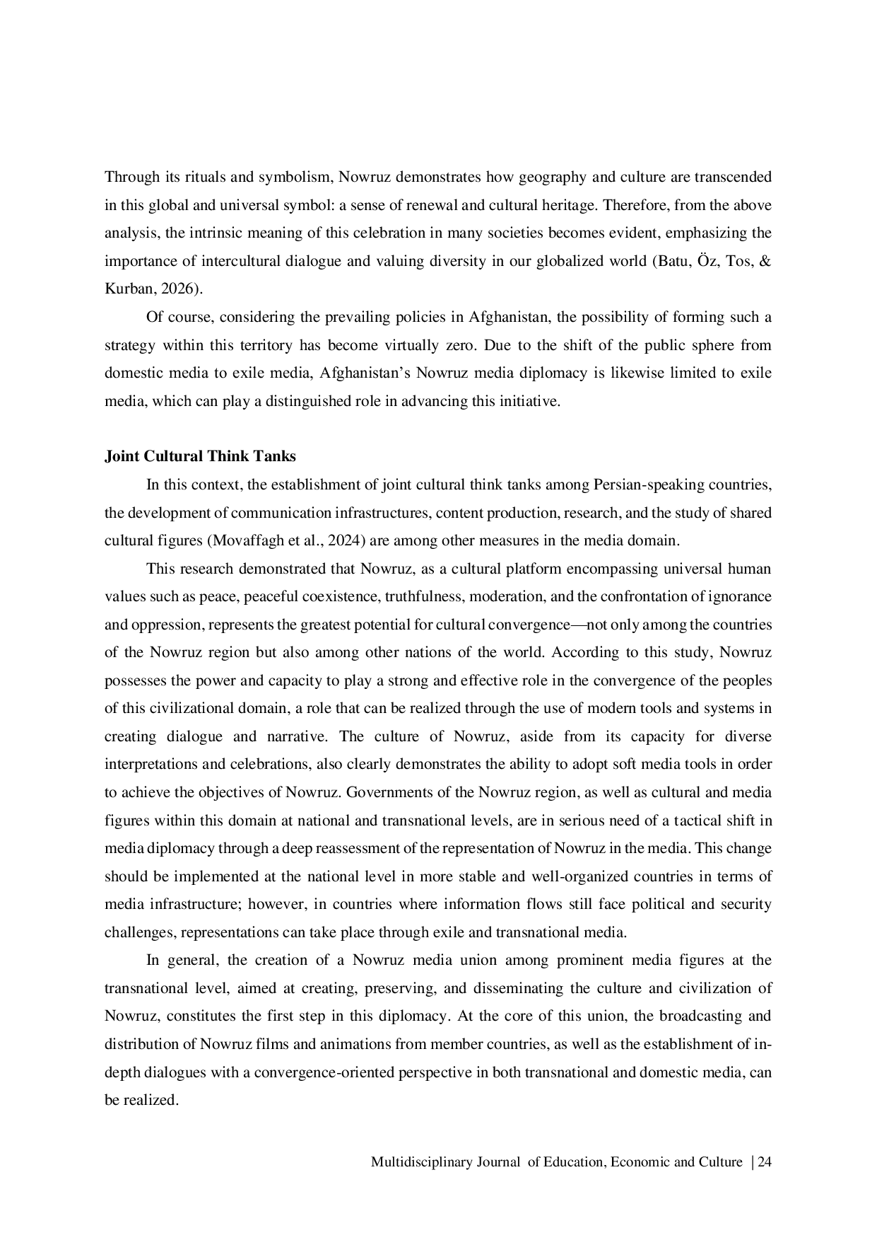 JURIS Media Diplomacy in the Cultural Convergence of the Nowruz Region