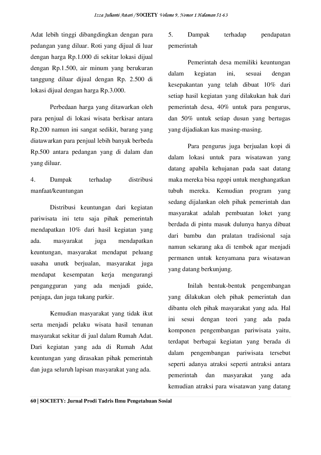 juris Pengembangan Pariwisata Rumah Adat Desa Beleq Dalam Peningkatan Pendapatan Masyarakat Sekitar Rumah Adat Kecamatan Sembalun Tahun 2018