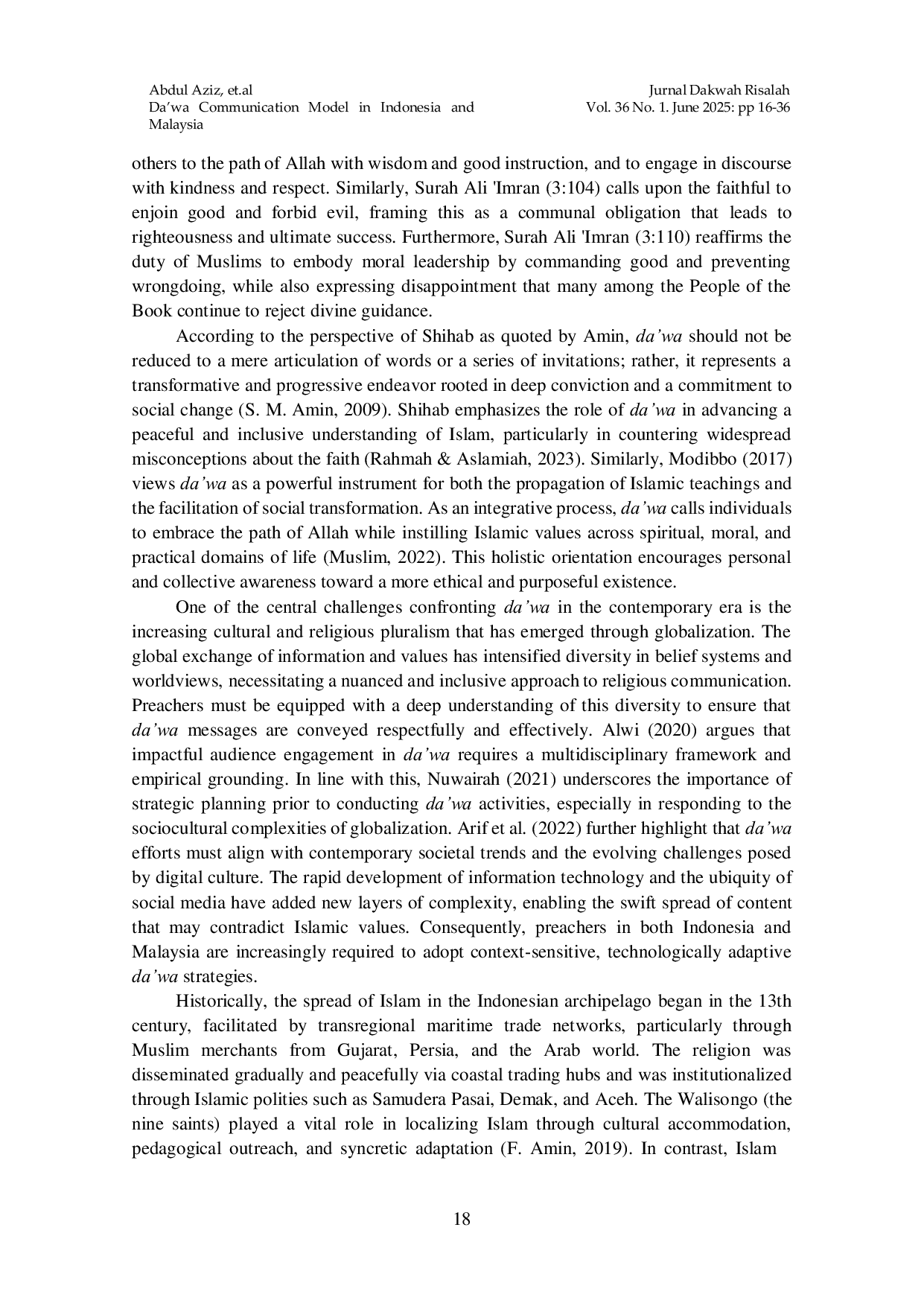 JURIS Da wa Communication Model in Indonesia and Malaysia