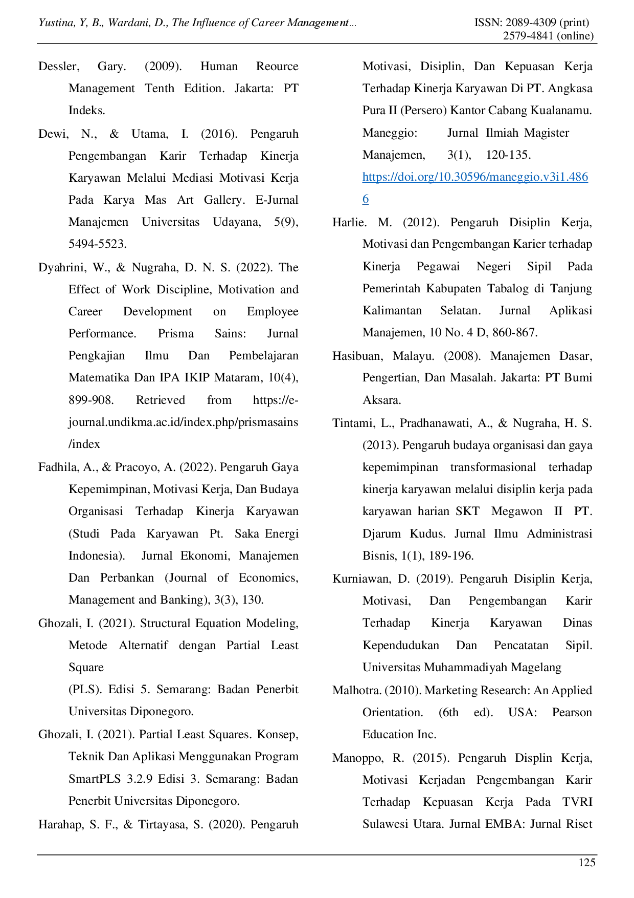 juris The Influence of Career Development Work Motivation And Work Discipline On Employee Performance