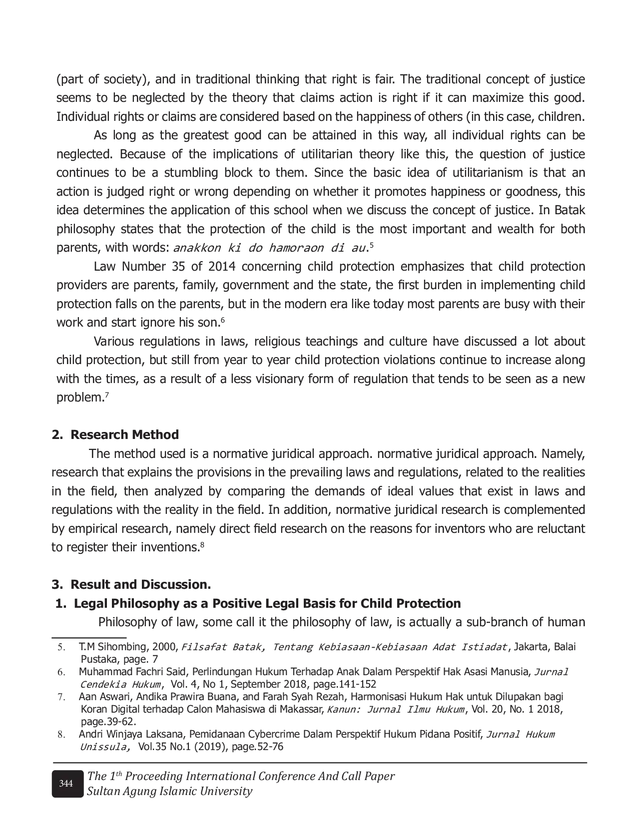 JURIS Legal Philosophy In Child Protection As A Part Of Human Rights