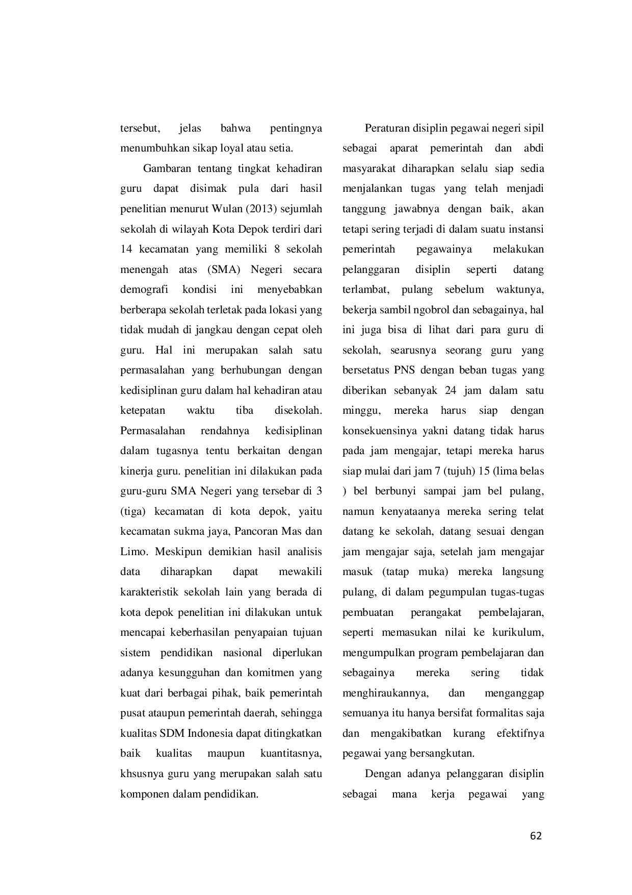 JURIS Pengaruh Kualitas Kehidupan Kerja Guru Terhadap Loyalitas Guru Di Sekolah Sma Negeri 10 Samarinda Sebrang Kalimantan Timur