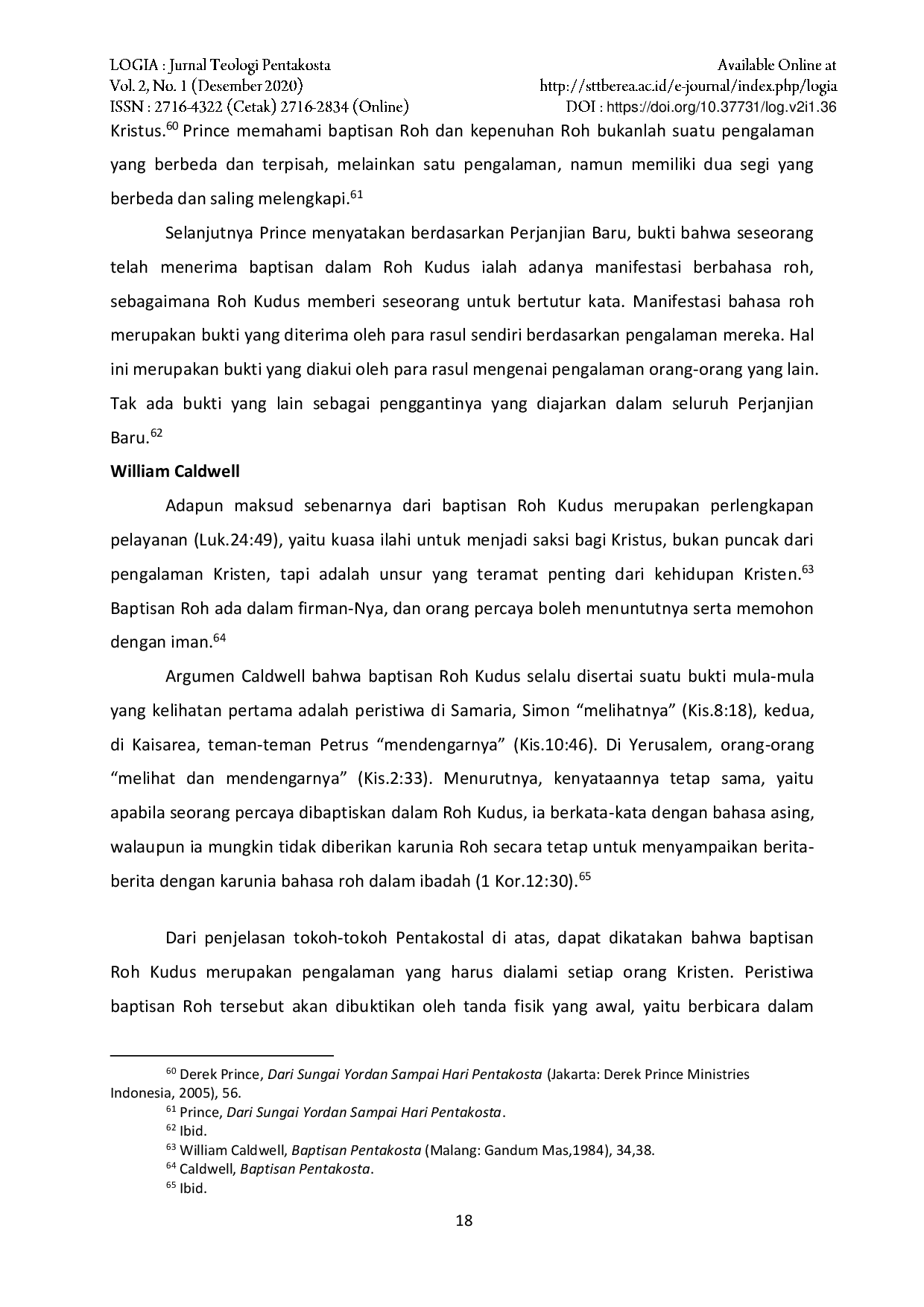 JURIS Baptisan Roh Kudus Dalam Perspektif Pentakostal