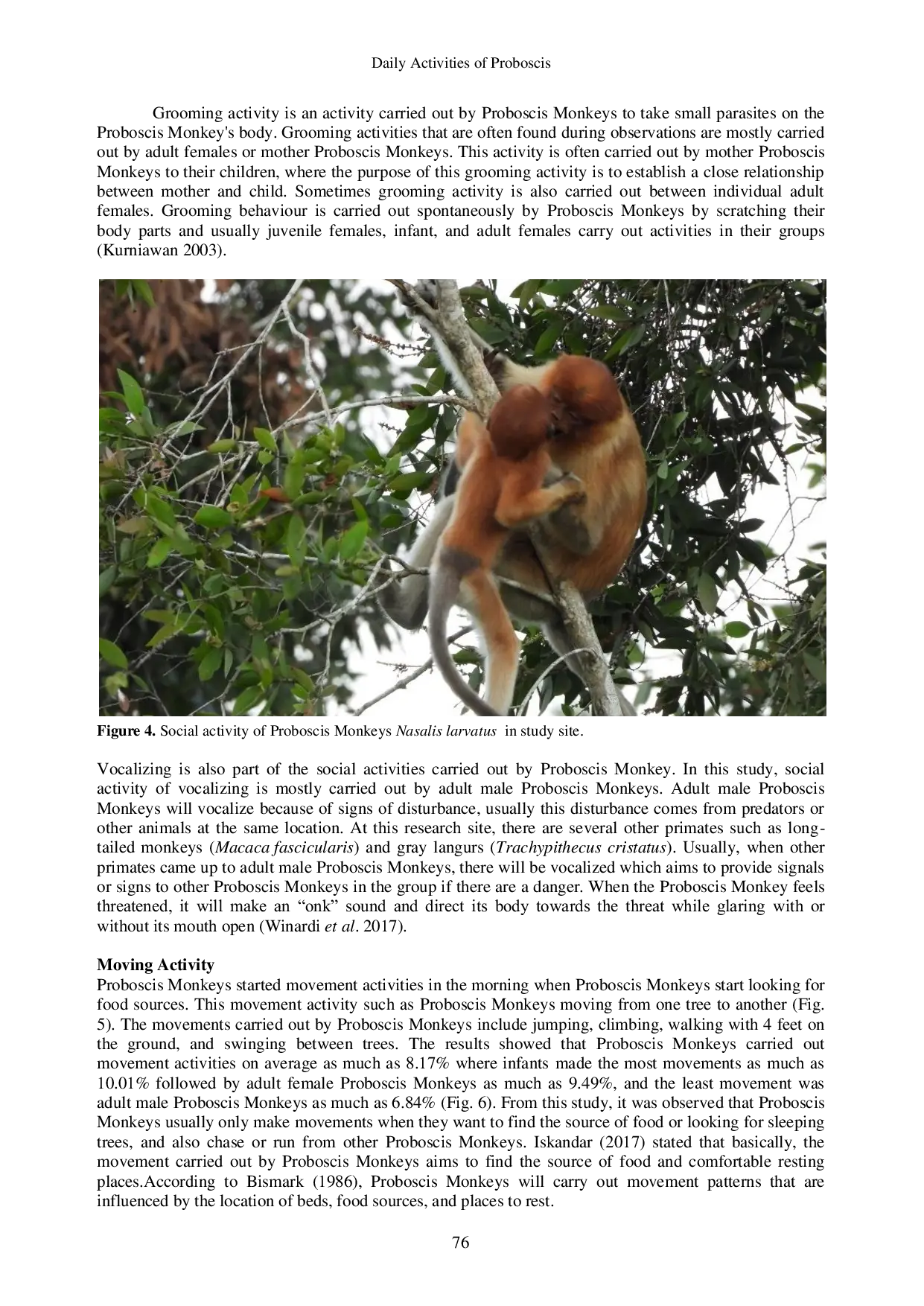 JURIS Daily Activities of Proboscis Monkey Nasalis larvatus in Bekantan Ecotourism Area Tapin District South Kalimantan