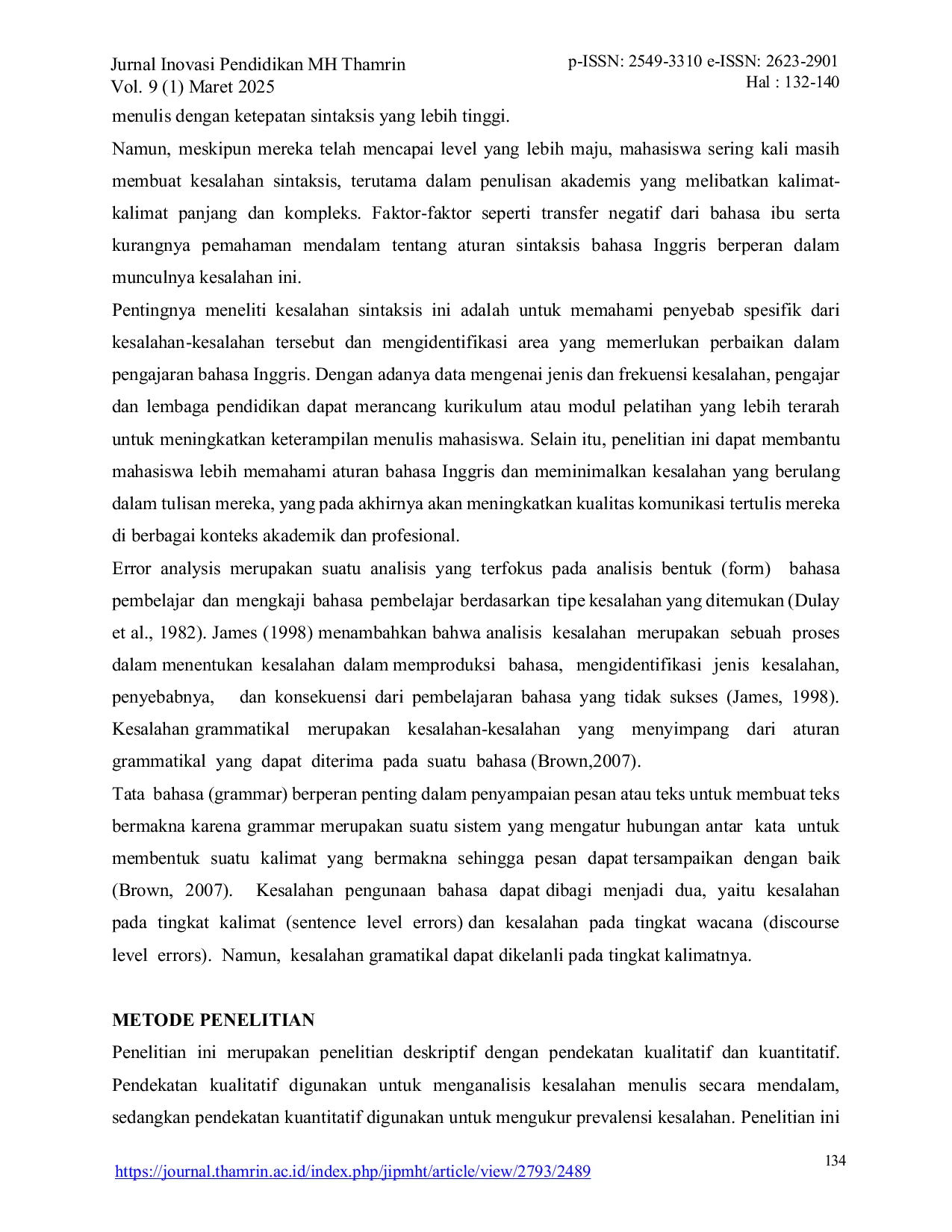 JURIS Analysis Of Syntactic Errors In English Writing By Advanced Students In The Faculty Of Economics And Business
