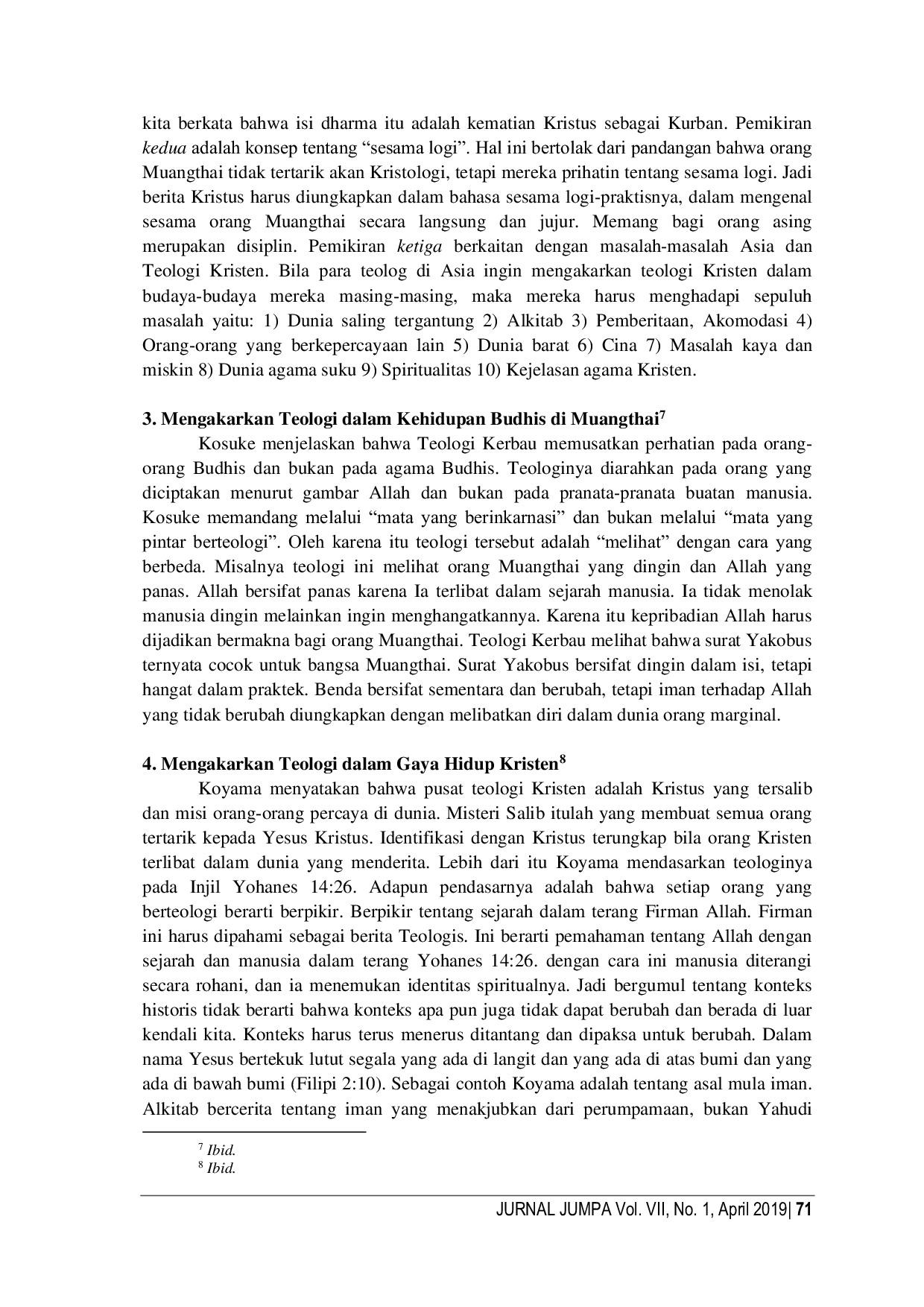 JURIS Teologi Kerbau dan Tanggapannya Telaah Atas Model Teologi Kontekstual Ala Kosuke Koyama