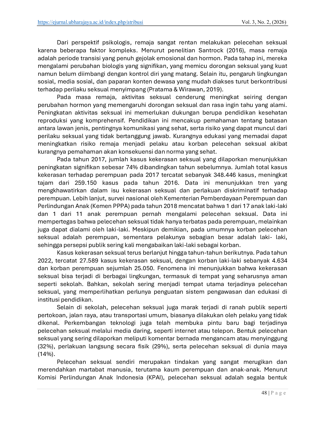 JURIS Implementasi Psikoedukasi Teenage dan Sex Education pada Remaja