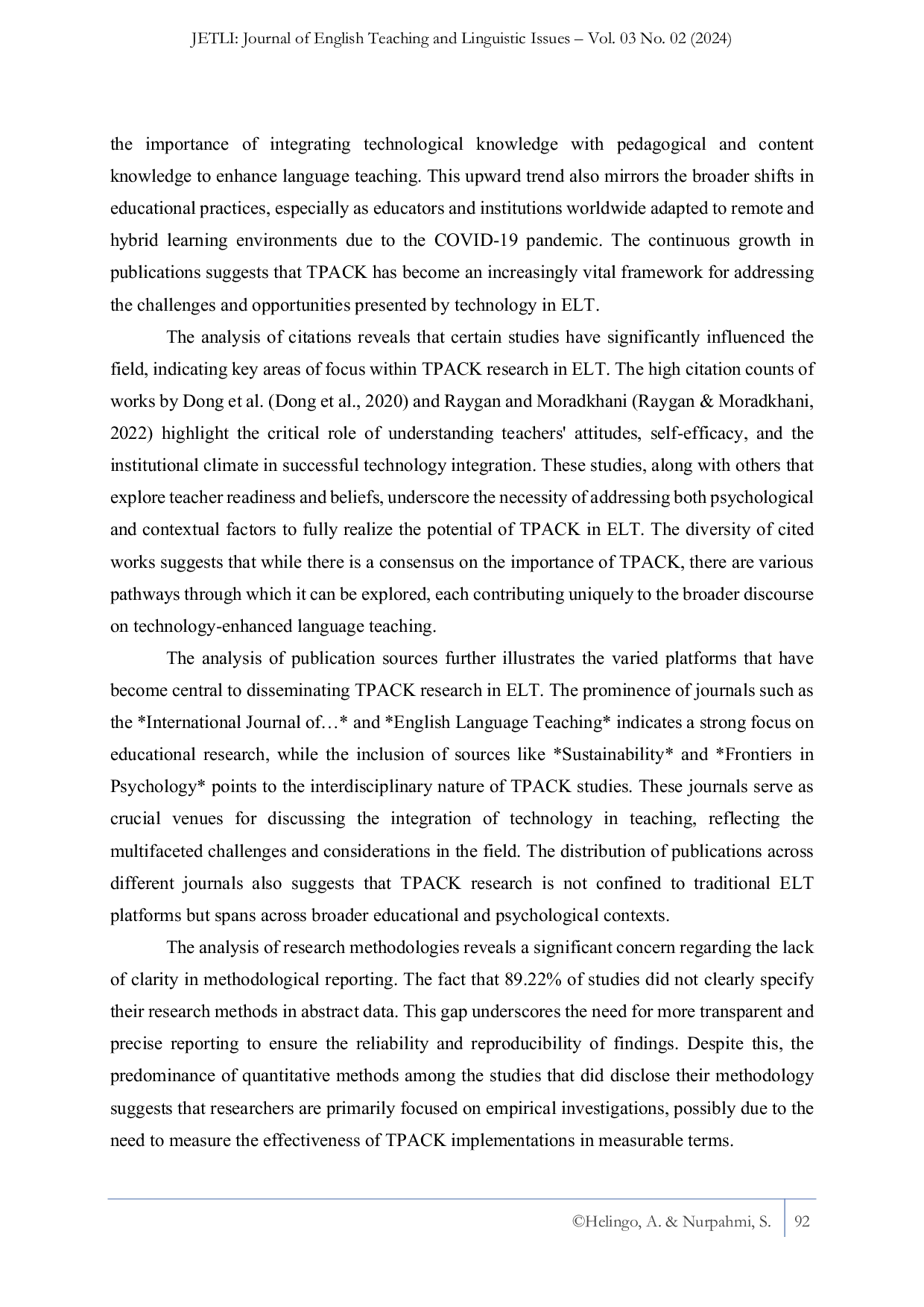 JURIS Mapping the Evolution A Bibliometric Dive into TPACK Research Trends 2020 2023