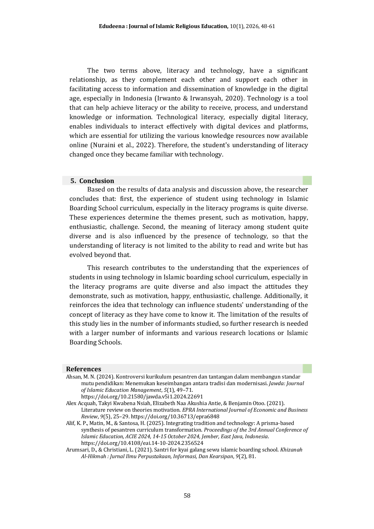JURIS The Use of Technology in the Islamic Boarding School Curriculum A Phenomenological Study