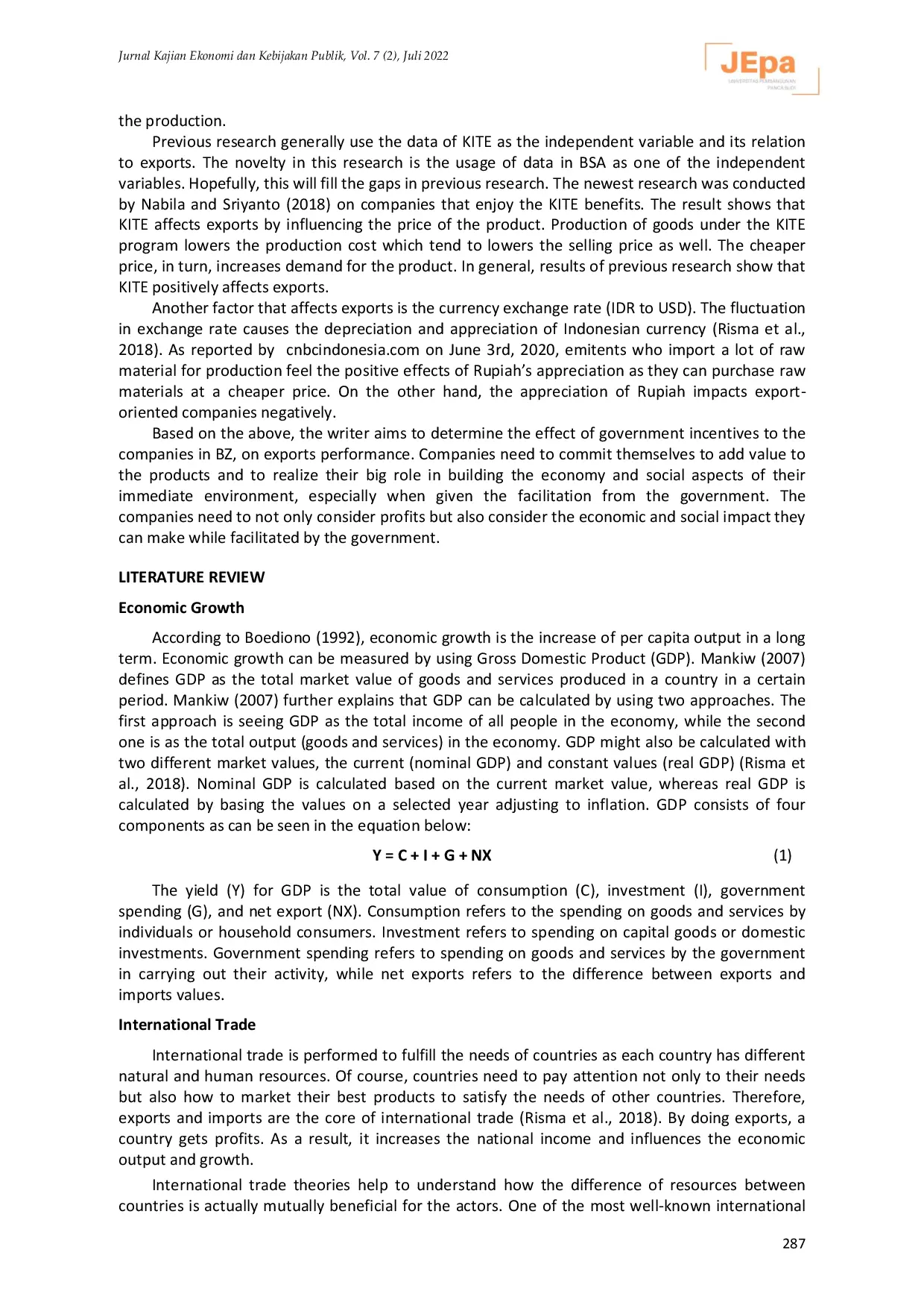 JURIS The Effectiveness of Fiscal Incentive Policy in Bonded Zones