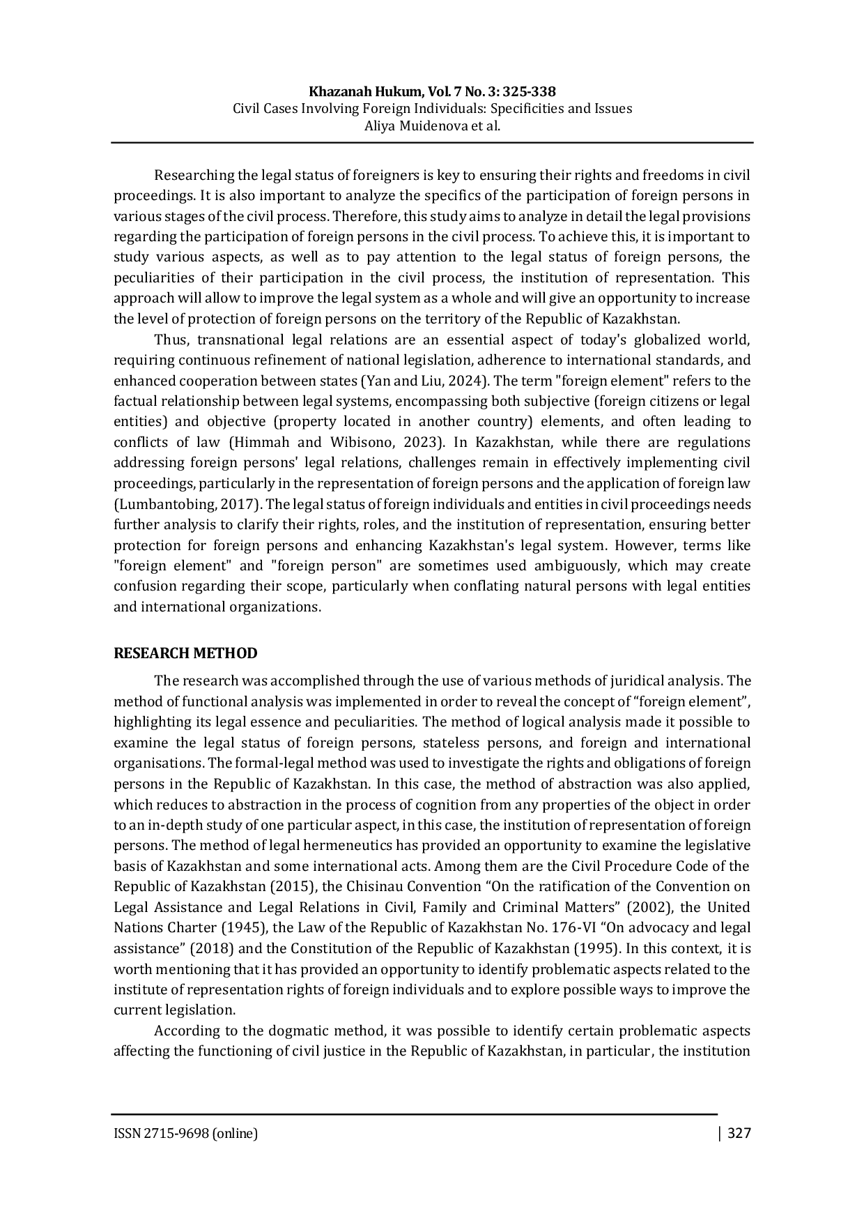 JURIS Civil cases involving foreign individuals Specificities and issues