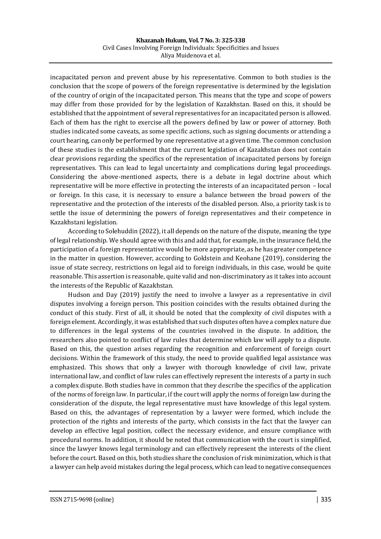 JURIS Civil cases involving foreign individuals Specificities and issues