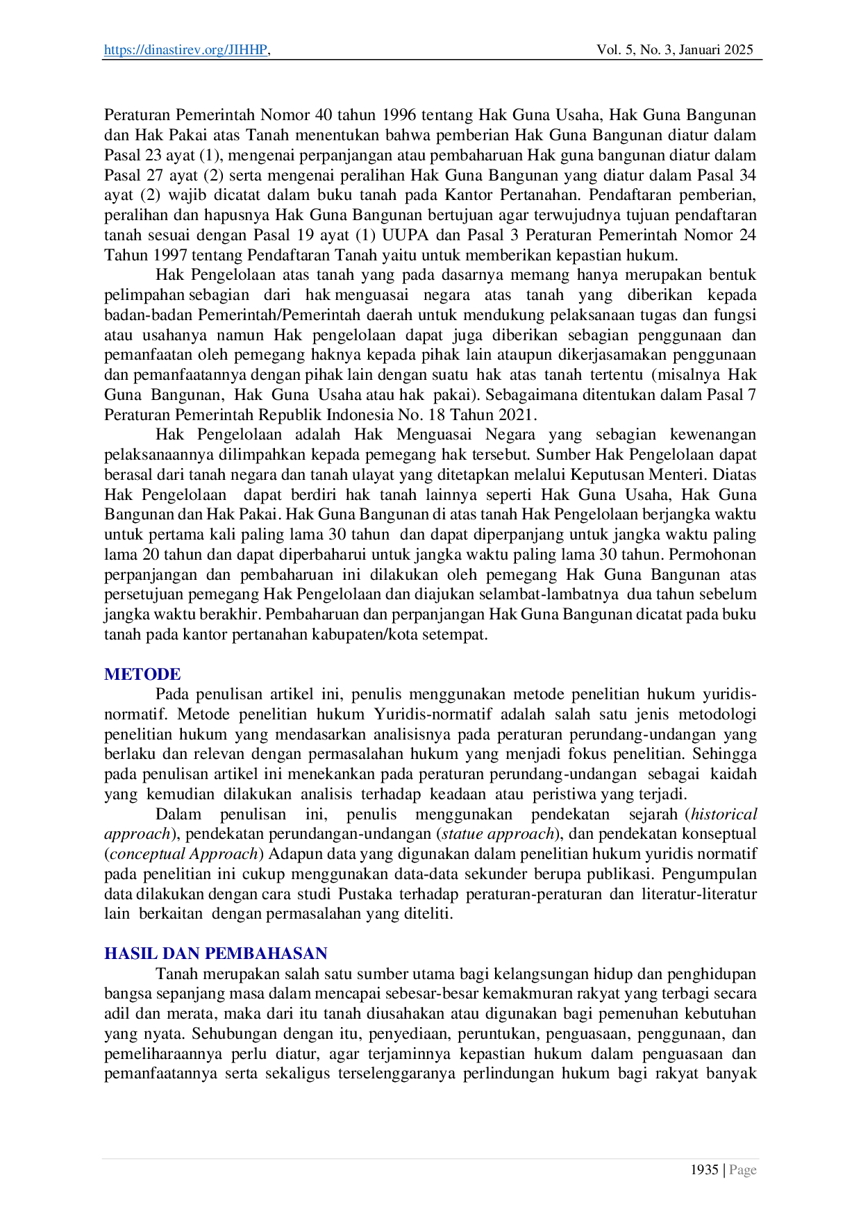 JURIS Perlindungan Hukum Pemegang Hak Guna Bangunan di Atas Hak Pengelolaan