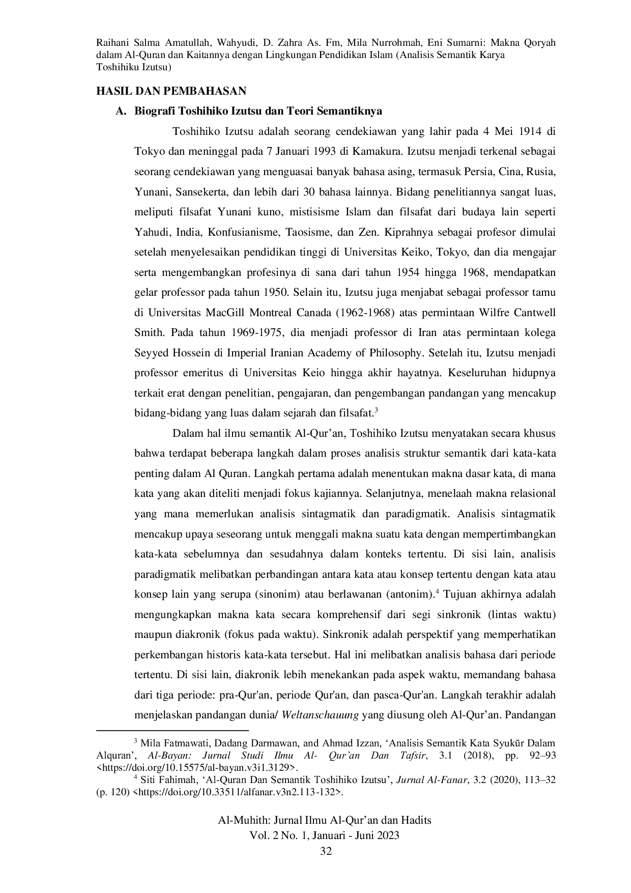 JURIS Makna Qoryah dalam Al Quran dan Kaitannya dengan Lingkungan Pendidikan Islam Analisis Semantik Karya Toshihiku Izutsu