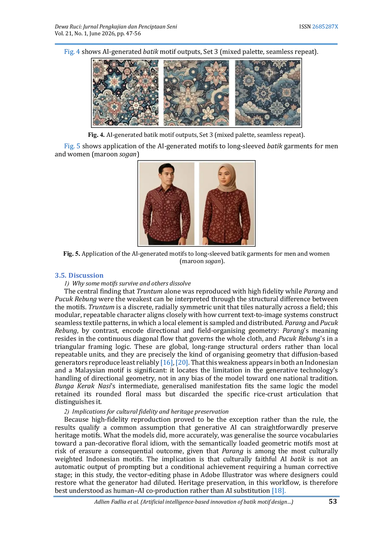 JURIS Artificial intelligence based innovation of batik motif design in Indonesia and Malaysia a cross cultural collaborative approach for sustainable cultural preservation